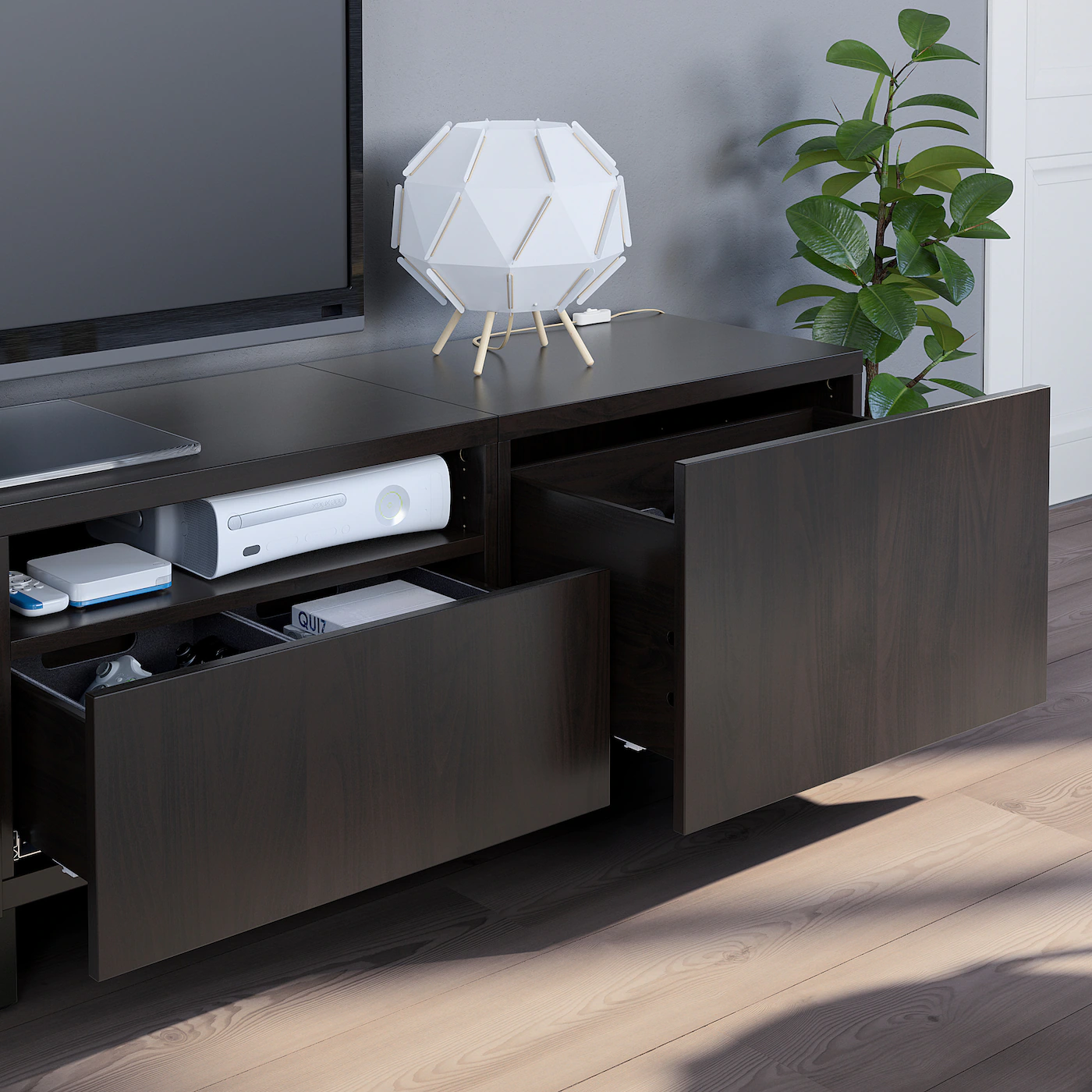 IKEA BESTÅ TV Storage Combination Blackbrown/Lappviken/Stubbarp Blackbrown 94 1/2x16 1/2x90 1/2 " 8 IKEA BESTÅ TV Storage Combination Blackbrown/Lappviken/Stubbarp Blackbrown 94 1/2x16 1/2x90 1/2 " - Image 6