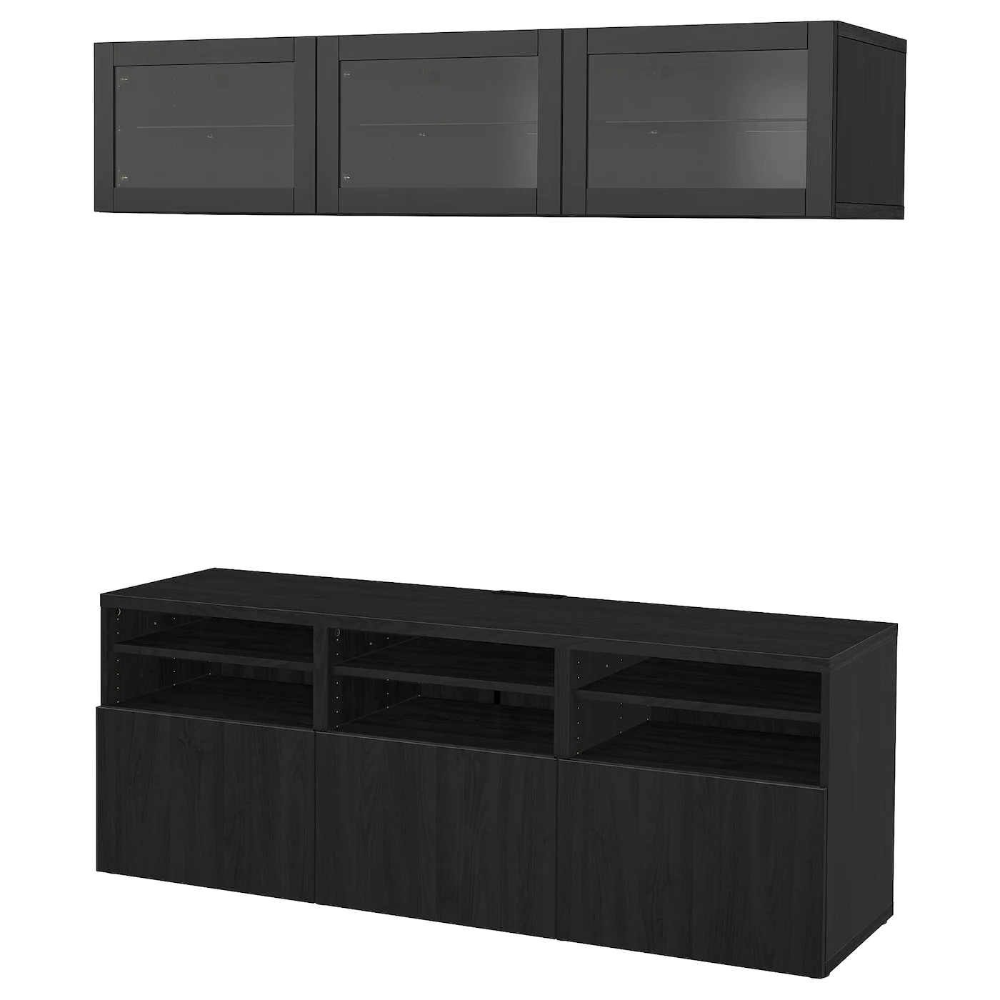 IKEA BESTÅ TV Storage Combination/glass Doors Blackbrown/Hanviken Blackbrown Clear Glass 70 7/8x16 1/2x75 5/8 " 16 IKEA BESTÅ TV Storage Combination/glass Doors Blackbrown/Hanviken Blackbrown Clear Glass 70 7/8x16 1/2x75 5/8 " - Image 14