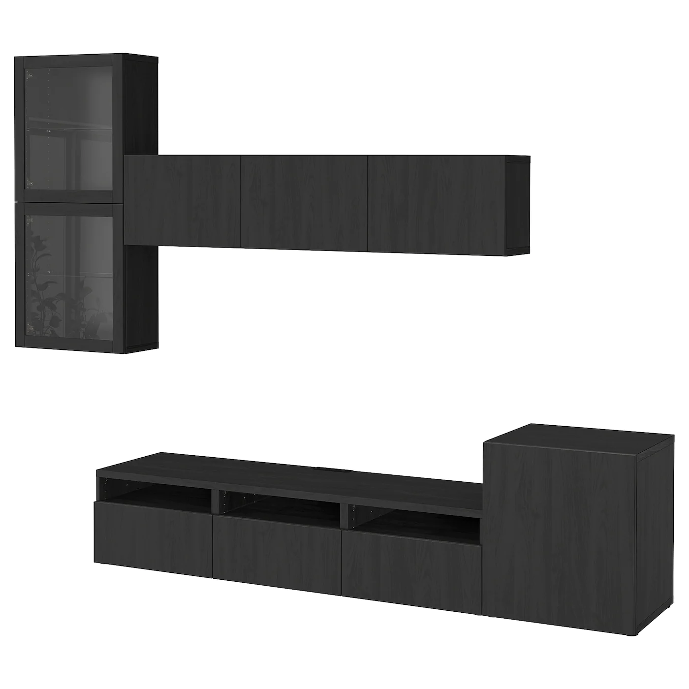 IKEA BESTÅ TV Storage Combination/glass Doors Blackbrown/Selsviken High Gloss/black Smoked Glass 118 1/8x16 1/2x83 1/8 " 15 IKEA BESTÅ TV Storage Combination/glass Doors Blackbrown/Selsviken High Gloss/black Smoked Glass 118 1/8x16 1/2x83 1/8 " - Image 13