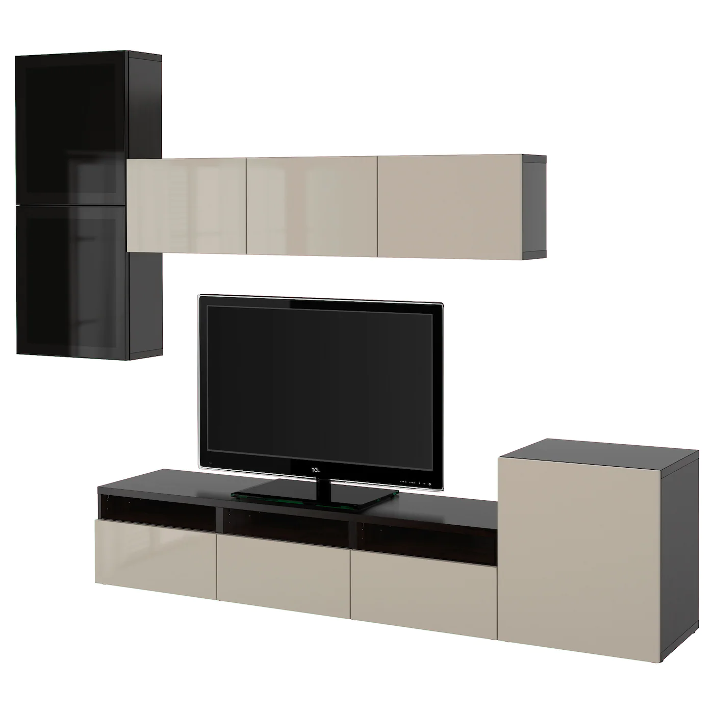 IKEA BESTÅ TV Storage Combination/glass Doors Blackbrown/Lappviken Blackbrown Clear Glass 118 1/8x16 1/2x83 1/8 " 16 IKEA BESTÅ TV Storage Combination/glass Doors Blackbrown/Lappviken Blackbrown Clear Glass 118 1/8x16 1/2x83 1/8 " - Image 14