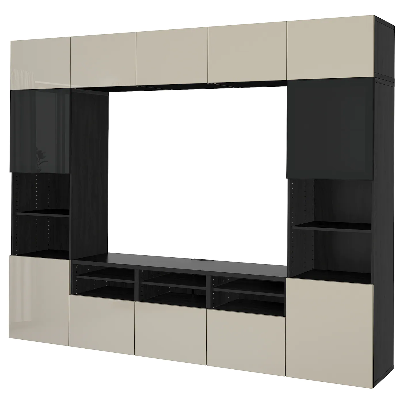 IKEA BESTÅ TV Storage Combination/glass Doors White/Selsviken High Gloss/beige Frosted Glass 118 1/8x16 1/2x91 " Blackbrown/selsviken High Gloss/beige Smoked Glass 16 IKEA BESTÅ TV Storage Combination/glass Doors White/Selsviken High Gloss/beige Frosted Glass 118 1/8x16 1/2x91 " Blackbrown/selsviken High Gloss/beige Smoked Glass - Image 14