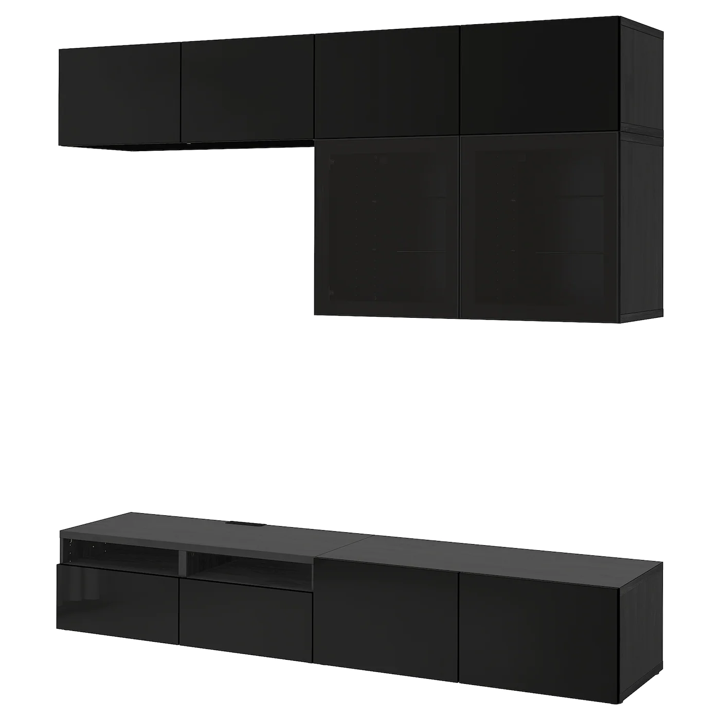 IKEA BESTÅ TV Storage Combination/glass Doors Blackbrown/Selsviken High Gloss/brown Clear Glass 94 1/2x16 1/2x91 " Blackbrown/selsviken High Gloss/black Clear Glass 19 IKEA BESTÅ TV Storage Combination/glass Doors Blackbrown/Selsviken High Gloss/brown Clear Glass 94 1/2x16 1/2x91 " Blackbrown/selsviken High Gloss/black Clear Glass - Image 17