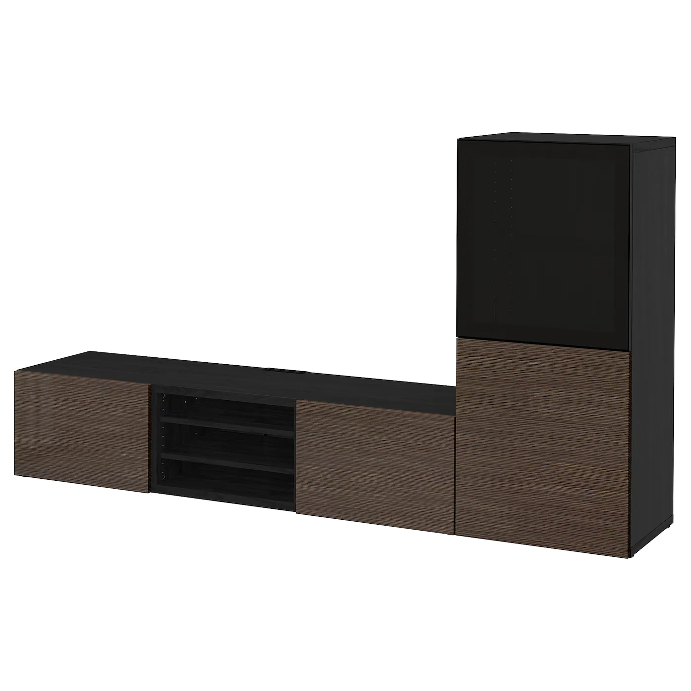 IKEA BESTÅ TV Storage Combination/glass Doors Blackbrown/Selsviken High Gloss/brown Smoked Glass 94 1/2x16 1/2x50 3/4 " Blackbrown/selsviken High Gloss/black Clear Glass 1 IKEA BESTÅ TV Storage Combination/glass Doors Blackbrown/Selsviken High Gloss/brown Smoked Glass 94 1/2x16 1/2x50 3/4 " Blackbrown/selsviken High Gloss/black Clear Glass -Ikea Storage solution systems Sales besta tv storage combination glass doors black brown selsviken high gloss brown smoked glass 0649673 pe705694 s5 1