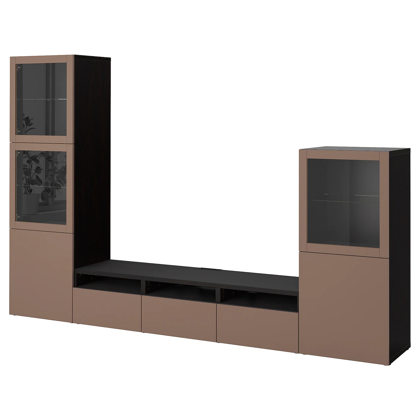 IKEA BESTÅ TV Storage Combination/glass Doors Blackbrown/Selsviken High Gloss/black Clear Glass 118 1/8x16 1/2x76 " 13 IKEA BESTÅ TV Storage Combination/glass Doors Blackbrown/Selsviken High Gloss/black Clear Glass 118 1/8x16 1/2x76 " - Image 11