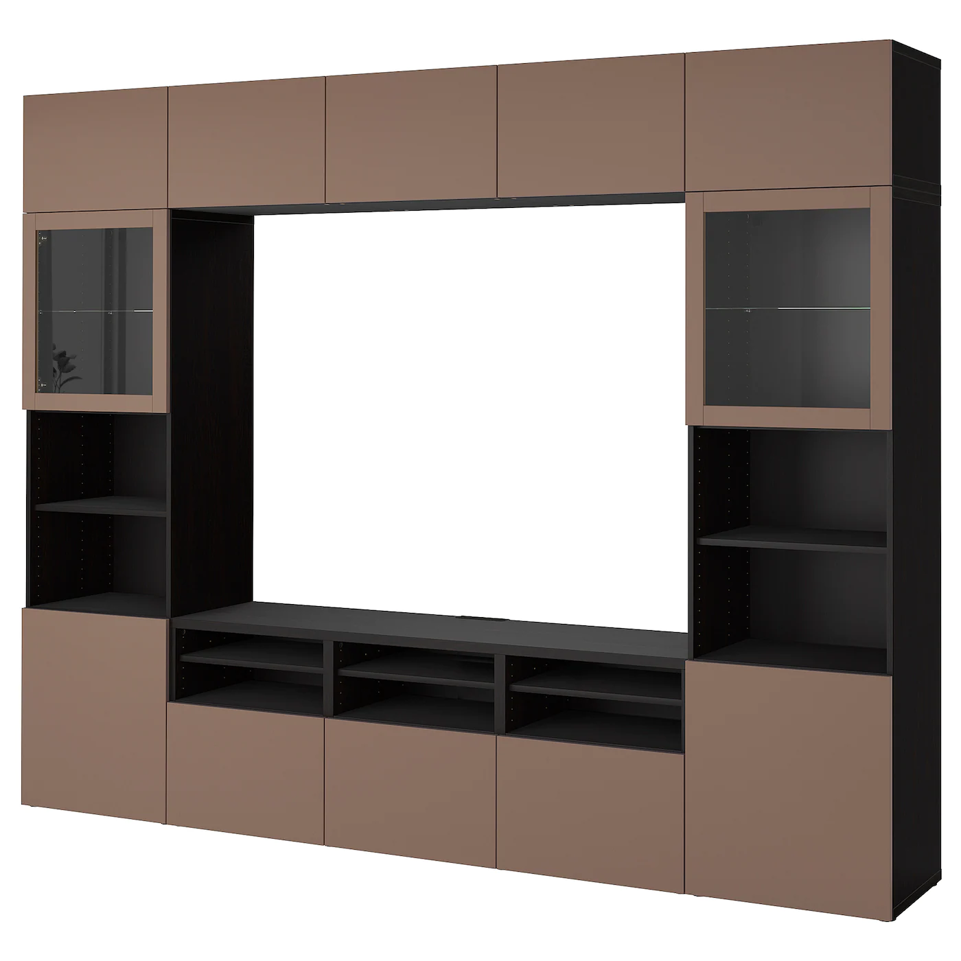 IKEA BESTÅ TV Storage Combination/glass Doors Blackbrown/Selsviken High Gloss/beige Smoked Glass 118 1/8x16 1/2x91 " 13 IKEA BESTÅ TV Storage Combination/glass Doors Blackbrown/Selsviken High Gloss/beige Smoked Glass 118 1/8x16 1/2x91 " - Image 11