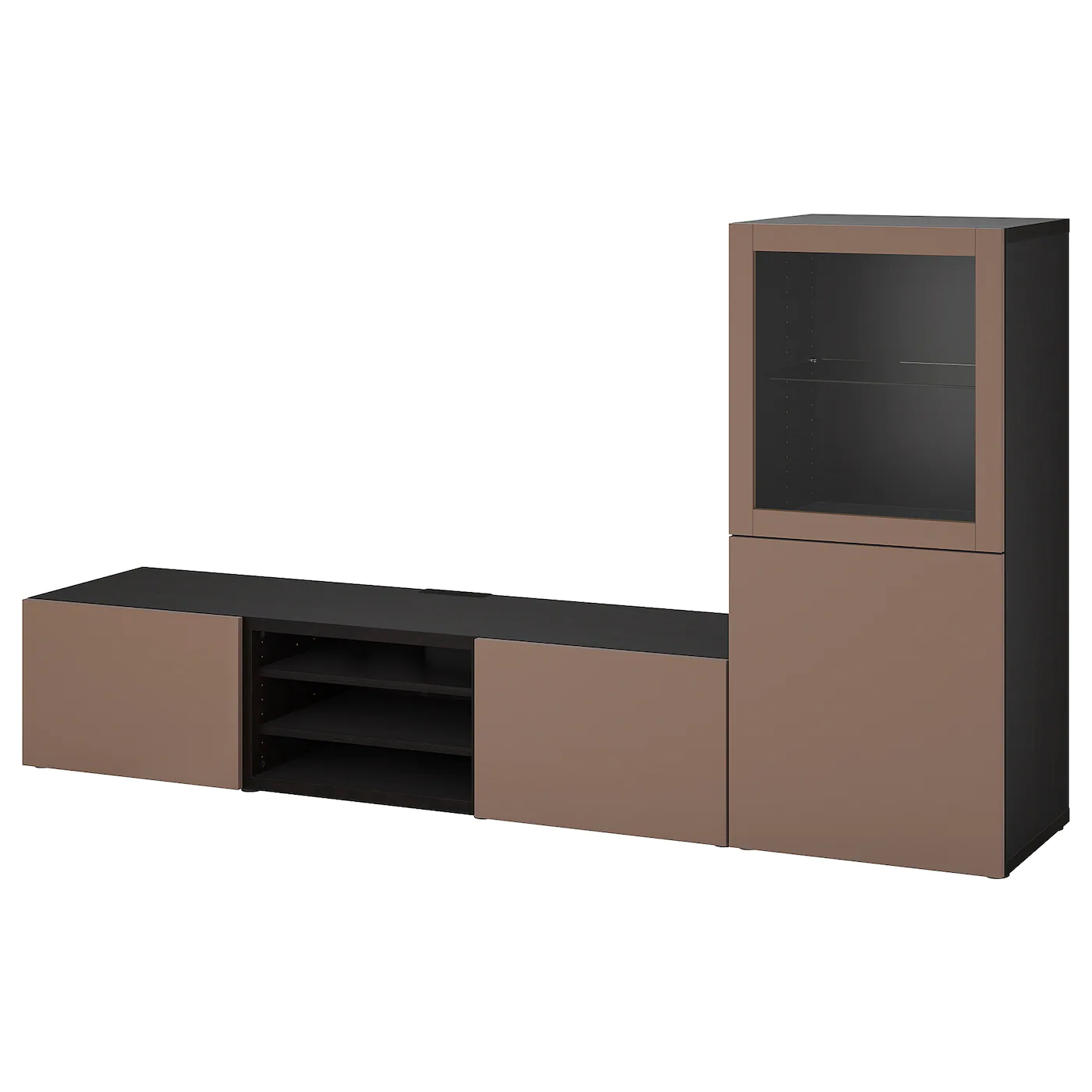 IKEA BESTÅ TV Storage Combination/glass Doors White/Hanviken White Clear Glass 94 1/2x16 1/2x50 3/4 " Blackbrown/selsviken High Gloss/beige Clear Glass 12 IKEA BESTÅ TV Storage Combination/glass Doors White/Hanviken White Clear Glass 94 1/2x16 1/2x50 3/4 " Blackbrown/selsviken High Gloss/beige Clear Glass - Image 10