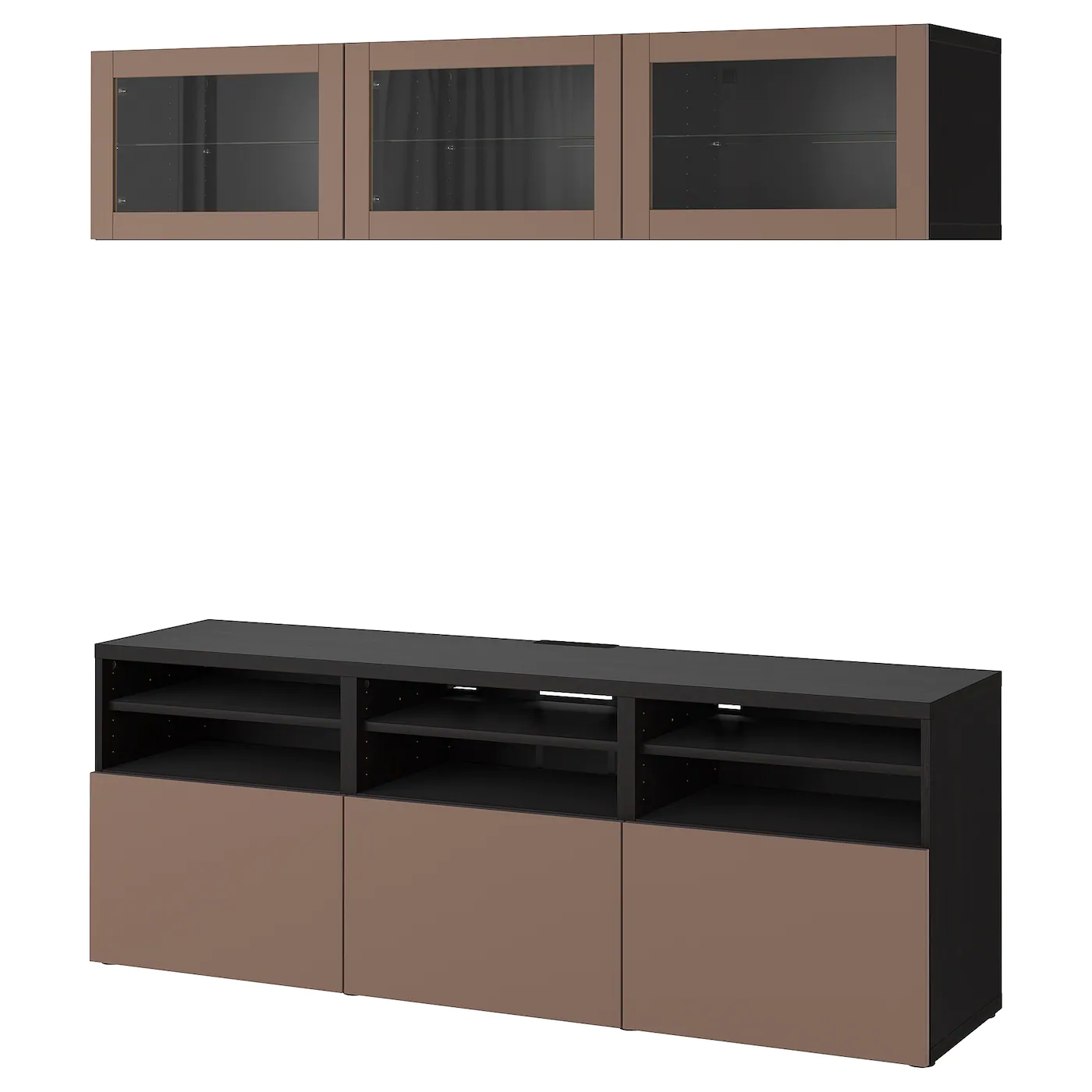 IKEA BESTÅ TV Storage Combination/glass Doors Blackbrown/Lappviken Blackbrown Clear Glass 70 7/8x16 1/2x75 5/8 " 14 IKEA BESTÅ TV Storage Combination/glass Doors Blackbrown/Lappviken Blackbrown Clear Glass 70 7/8x16 1/2x75 5/8 " - Image 12