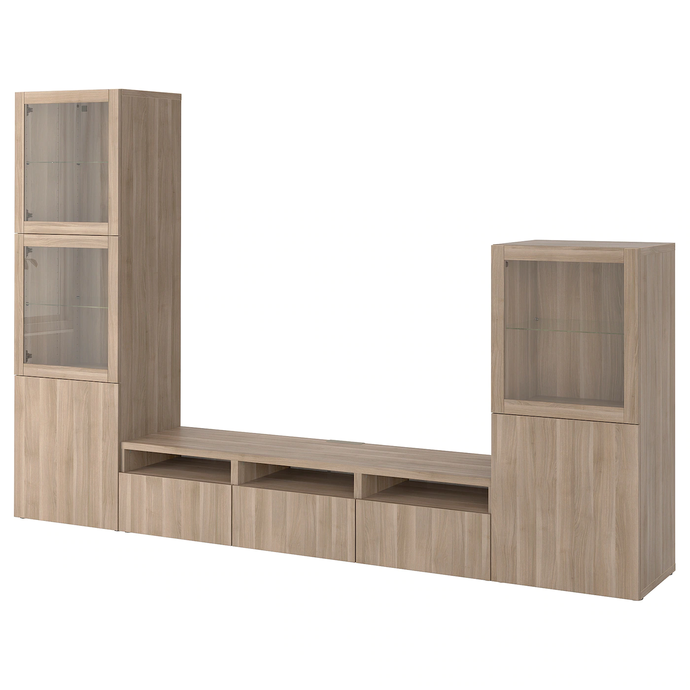 IKEA BESTÅ TV Storage Combination/glass Doors White/Hanviken White Clear Glass 118 1/8x16 1/2x76 " Blackbrown/selsviken High Gloss/black Smoked Glass 18 IKEA BESTÅ TV Storage Combination/glass Doors White/Hanviken White Clear Glass 118 1/8x16 1/2x76 " Blackbrown/selsviken High Gloss/black Smoked Glass - Image 16