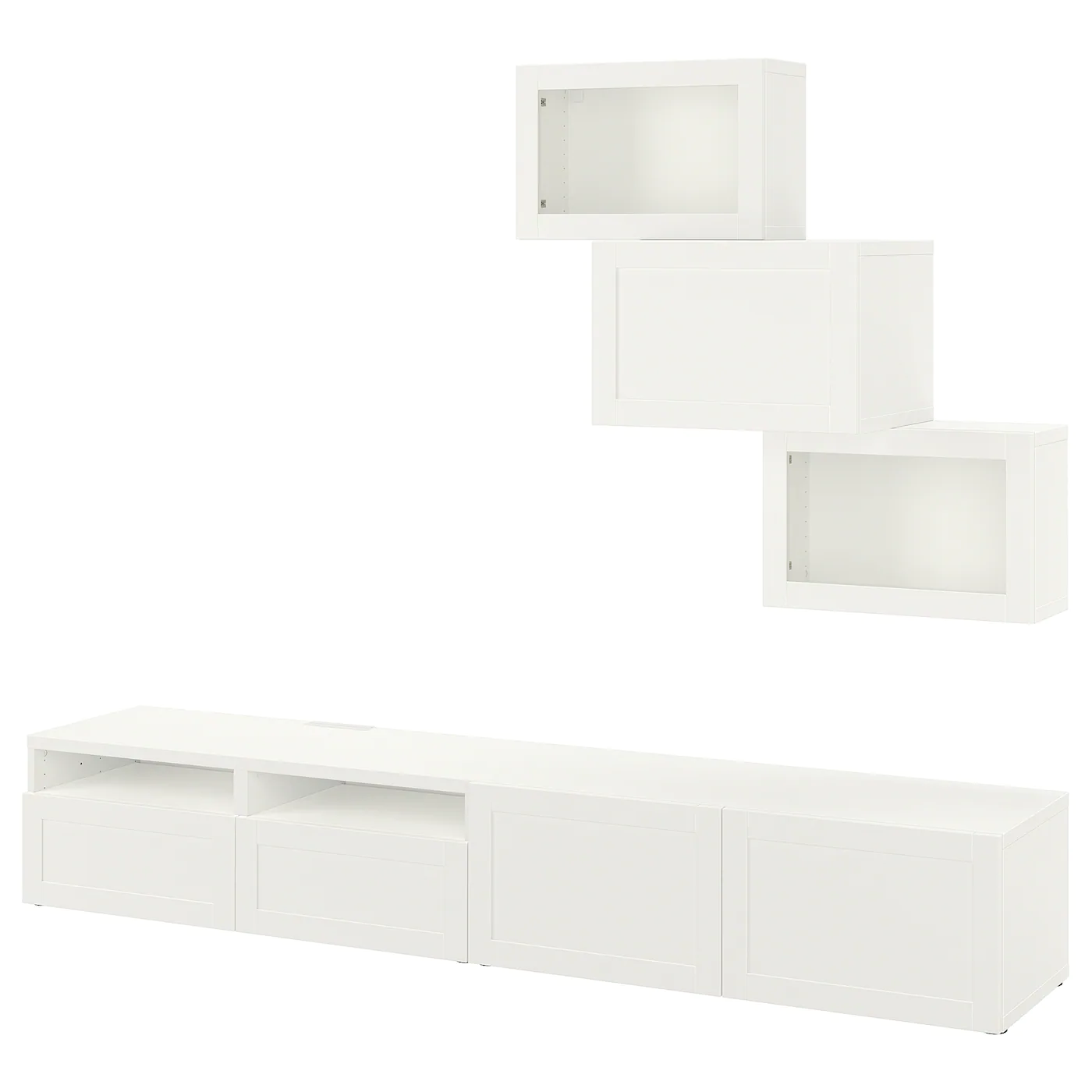 IKEA BESTÅ TV Storage Combination/glass Doors White/Lappviken White Clear Glass 94 1/2x16 1/2x74 3/4 " 19 IKEA BESTÅ TV Storage Combination/glass Doors White/Lappviken White Clear Glass 94 1/2x16 1/2x74 3/4 " - Image 17