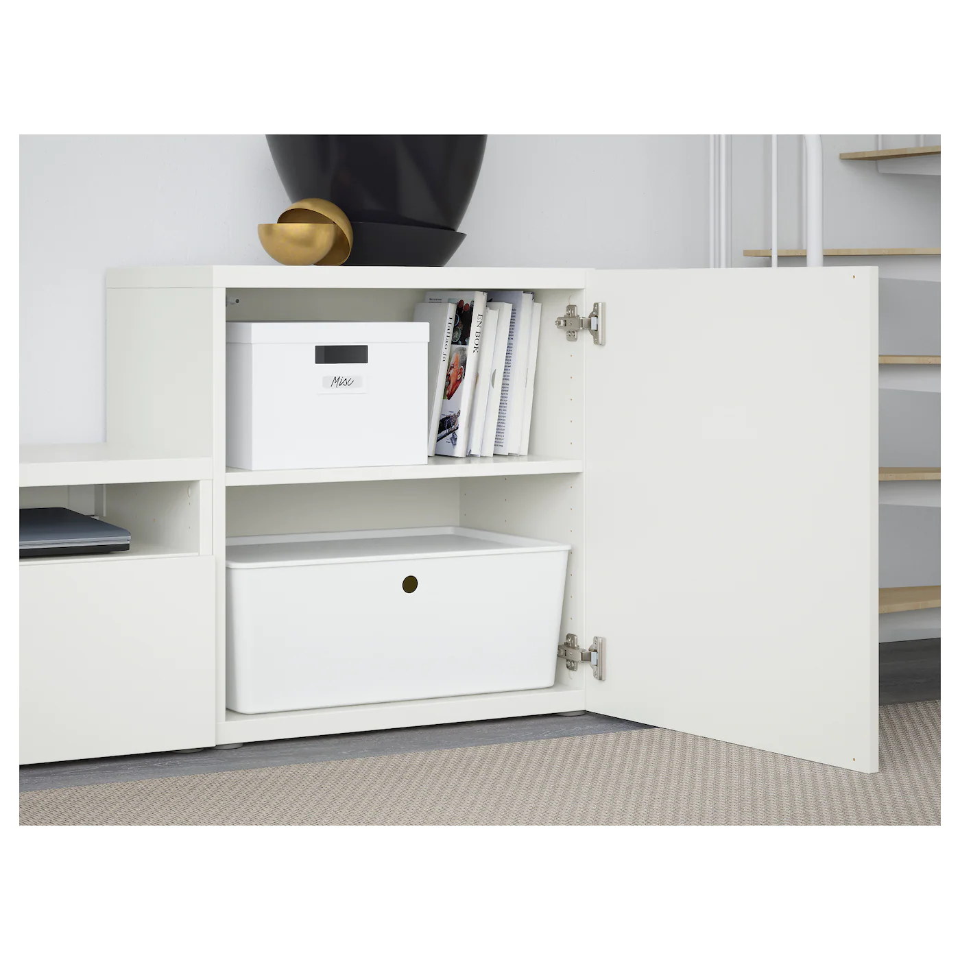 IKEA BESTÅ TV Storage Combination/glass Doors White/Lappviken White Clear Glass 118 1/8x16 1/2x83 1/8 " Blackbrown Lappviken/light Graybrown Clear Glass 10 IKEA BESTÅ TV Storage Combination/glass Doors White/Lappviken White Clear Glass 118 1/8x16 1/2x83 1/8 " Blackbrown Lappviken/light Graybrown Clear Glass - Image 8
