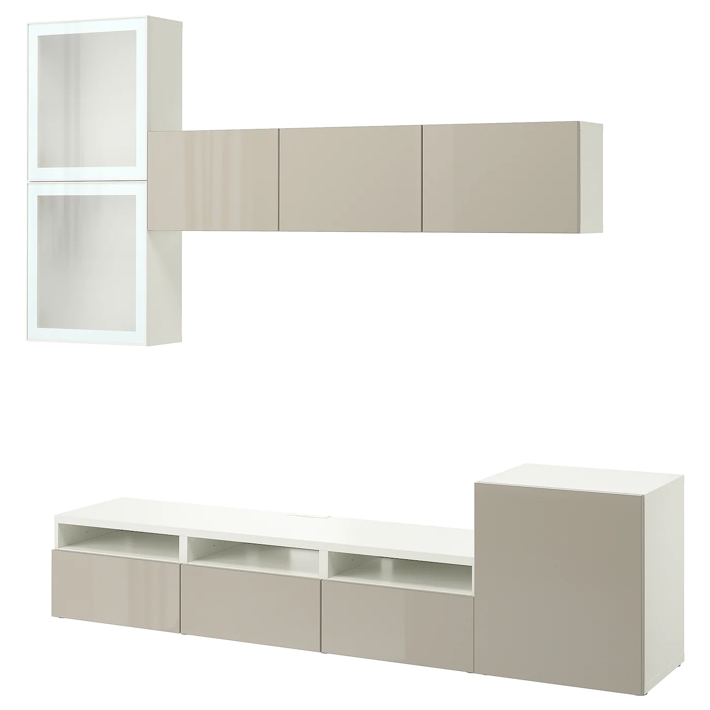 IKEA BESTÅ TV Storage Combination/glass Doors White/Selsviken High Gloss/beige Frosted Glass 118 1/8x16 1/2x83 1/8 " Blackbrown/selsviken High Gloss/black Clear Glass 2 IKEA BESTÅ TV Storage Combination/glass Doors White/Selsviken High Gloss/beige Frosted Glass 118 1/8x16 1/2x83 1/8 " Blackbrown/selsviken High Gloss/black Clear Glass -Ikea Storage solution systems Sales besta tv storage combination glass doors white selsviken high gloss beige frosted glass 1114261 pe871712 s5