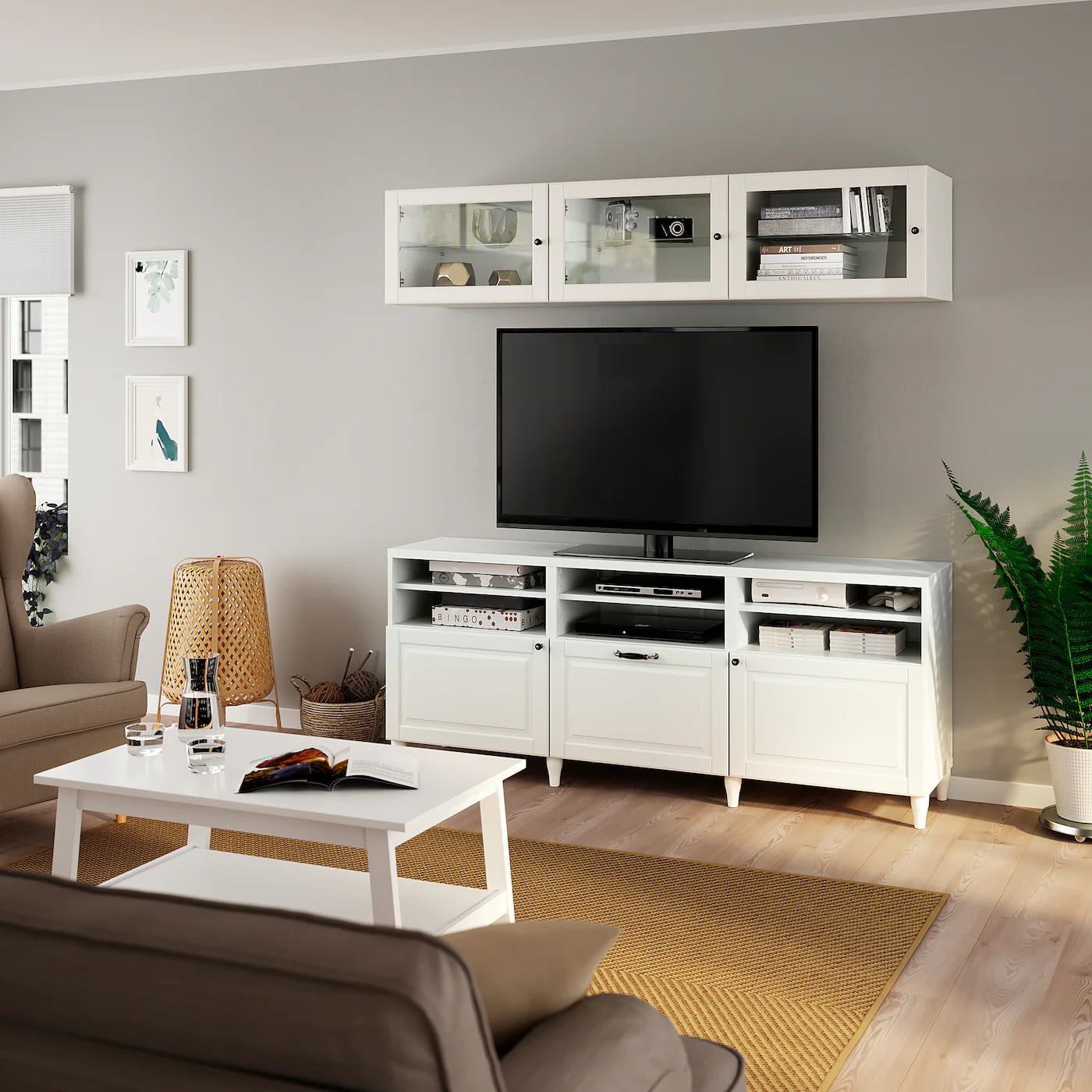 IKEA BESTÅ TV Storage Combination/glass Doors White/Smeviken/Kabbarp White Clear Glass 70 7/8x16 1/2x75 5/8 " Blackbrown Sindvik/kallviken Dark Gray 8 IKEA BESTÅ TV Storage Combination/glass Doors White/Smeviken/Kabbarp White Clear Glass 70 7/8x16 1/2x75 5/8 " Blackbrown Sindvik/kallviken Dark Gray - Image 6
