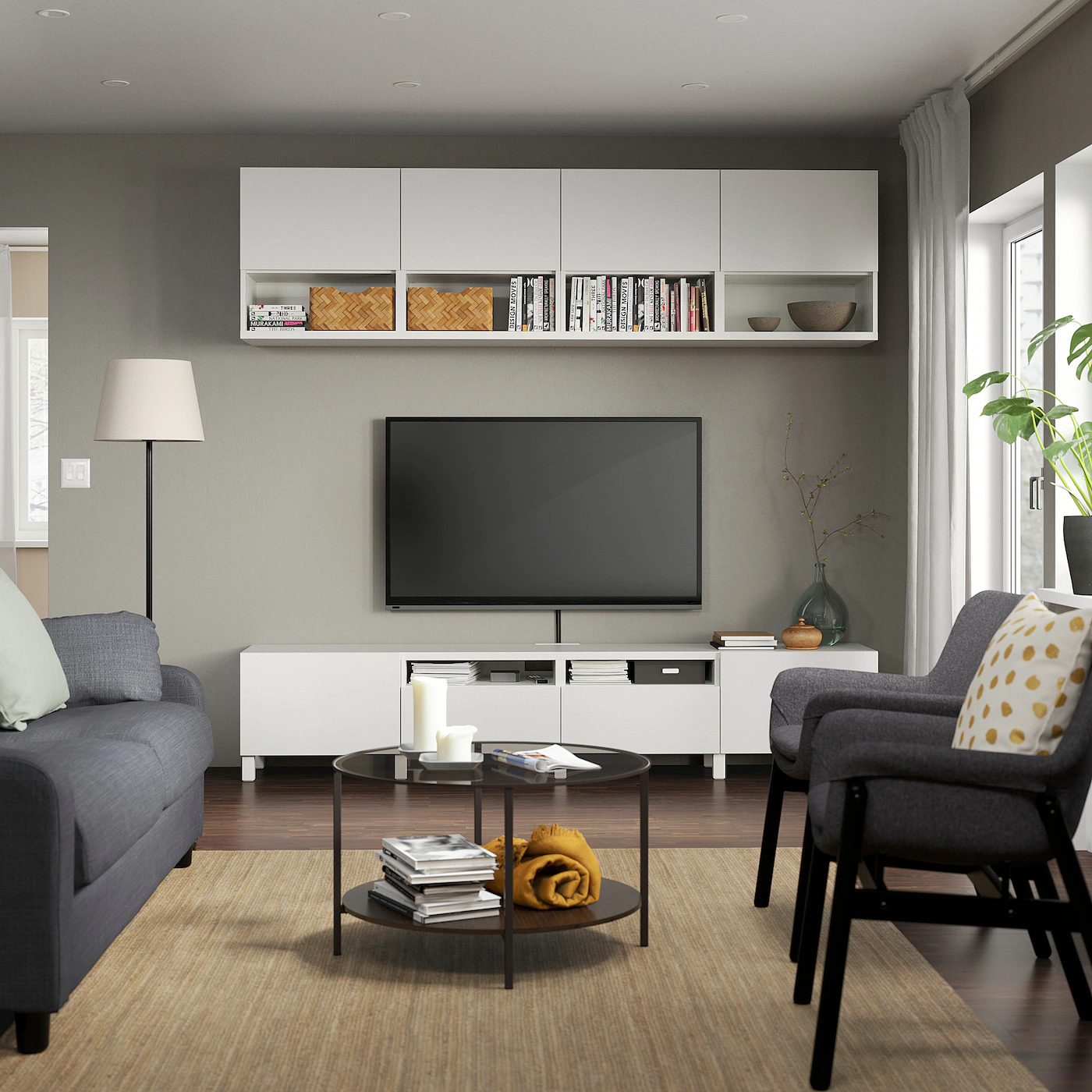 IKEA BESTÅ TV Storage Combination White/Lappviken/Stubbarp White 94 1/2x16 1/2x90 1/2 " 5 IKEA BESTÅ TV Storage Combination White/Lappviken/Stubbarp White 94 1/2x16 1/2x90 1/2 " - Image 3