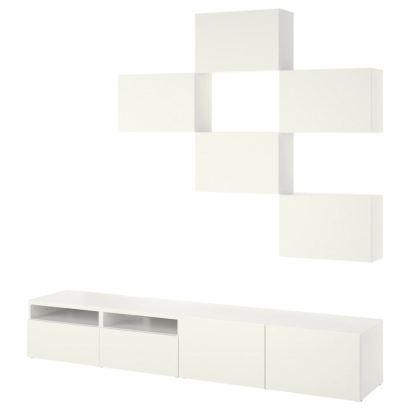 IKEA BESTÅ TV Storage Combination White/Lappviken 94 1/2x16 1/2x90 1/2 "