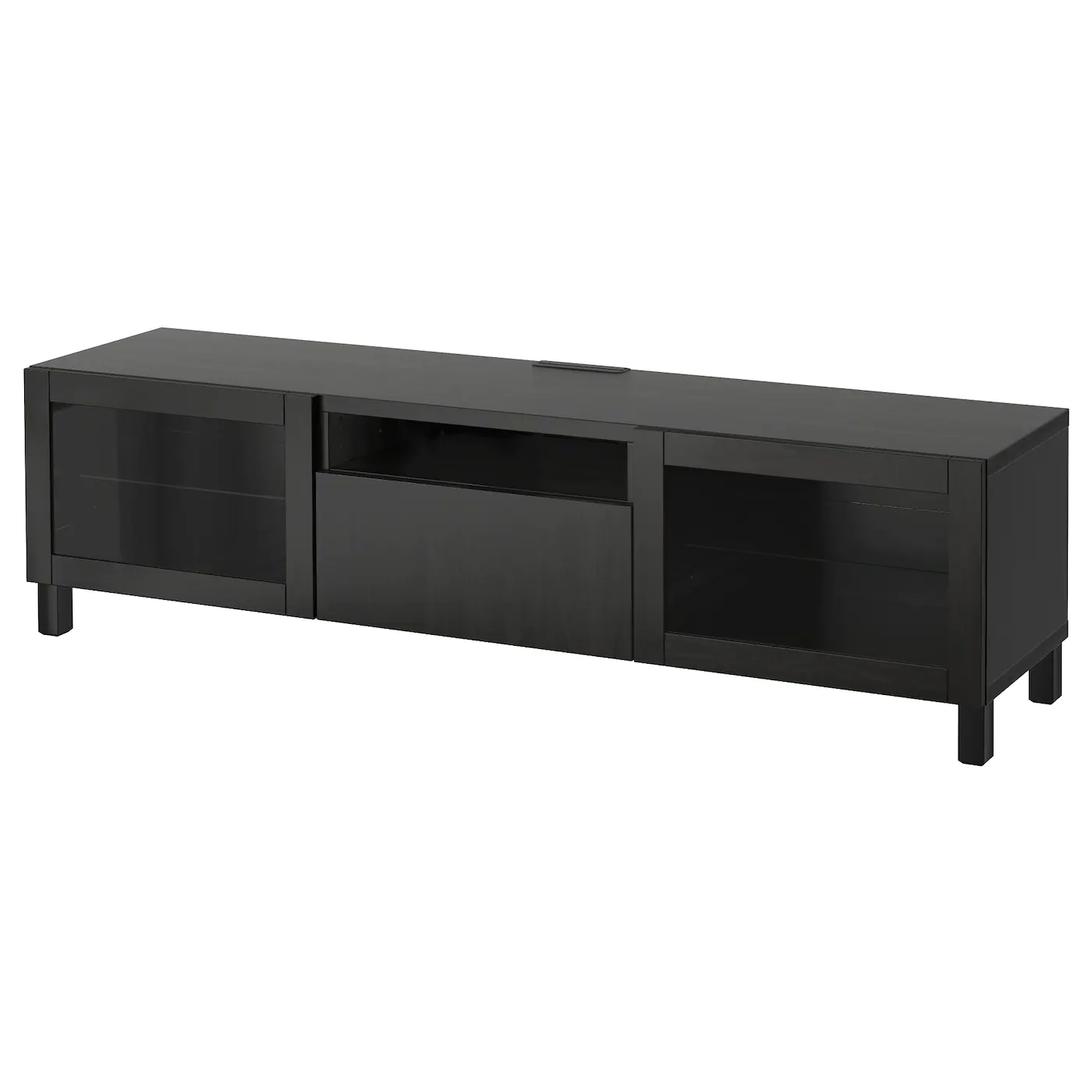 IKEA BESTÅ TV Unit Walnut Effect Light Gray/Selsviken/Nannarp High Gloss/white Clear Glass 70 7/8x16 1/2x18 7/8 " Blackbrown/lappviken/stubbarp Blackbrown Clear Glass 18 IKEA BESTÅ TV Unit Walnut Effect Light Gray/Selsviken/Nannarp High Gloss/white Clear Glass 70 7/8x16 1/2x18 7/8 " Blackbrown/lappviken/stubbarp Blackbrown Clear Glass - Image 16