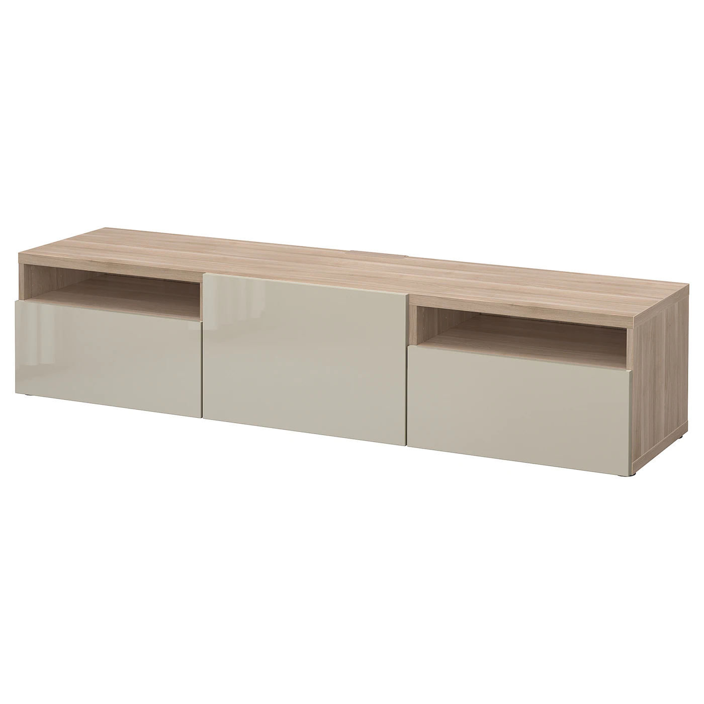 IKEA BESTÅ TV Unit Walnut Effect Light Gray/Selsviken Highgloss/beige 70 7/8x16 1/2x15 3/8 " Blackbrown/hanviken Blackbrown 2 IKEA BESTÅ TV Unit Walnut Effect Light Gray/Selsviken Highgloss/beige 70 7/8x16 1/2x15 3/8 " Blackbrown/hanviken Blackbrown -Ikea Storage solution systems Sales besta tv unit walnut effect light gray selsviken high gloss beige 0642956 pe701569 s5