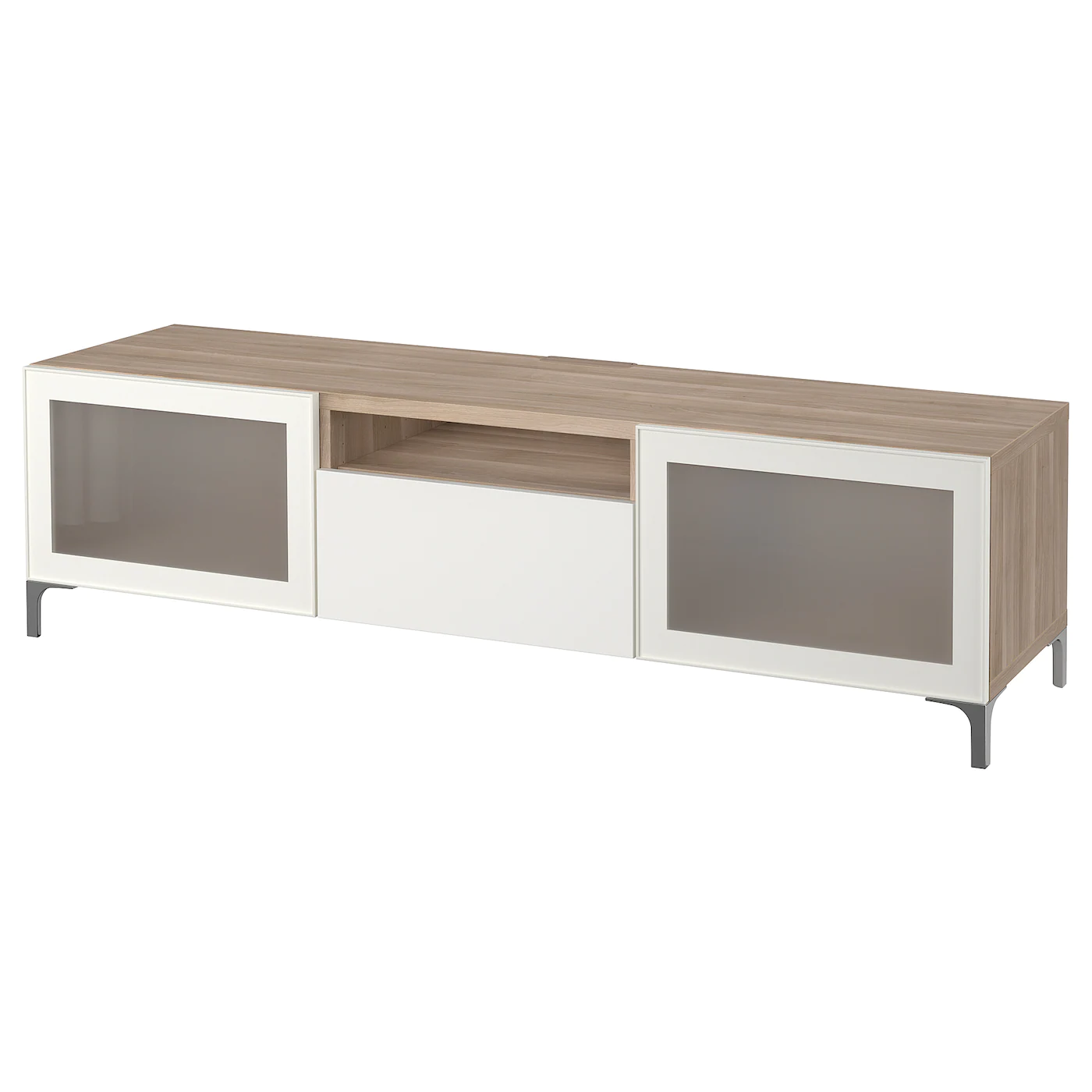 IKEA BESTÅ TV Unit Walnut Effect Light Gray/Selsviken/Nannarp Highgloss/white Frosted Glass 70 7/8x16 1/2x18 7/8 " Blackbrown Sindvik/lappviken/mejarp Light Graybrown
