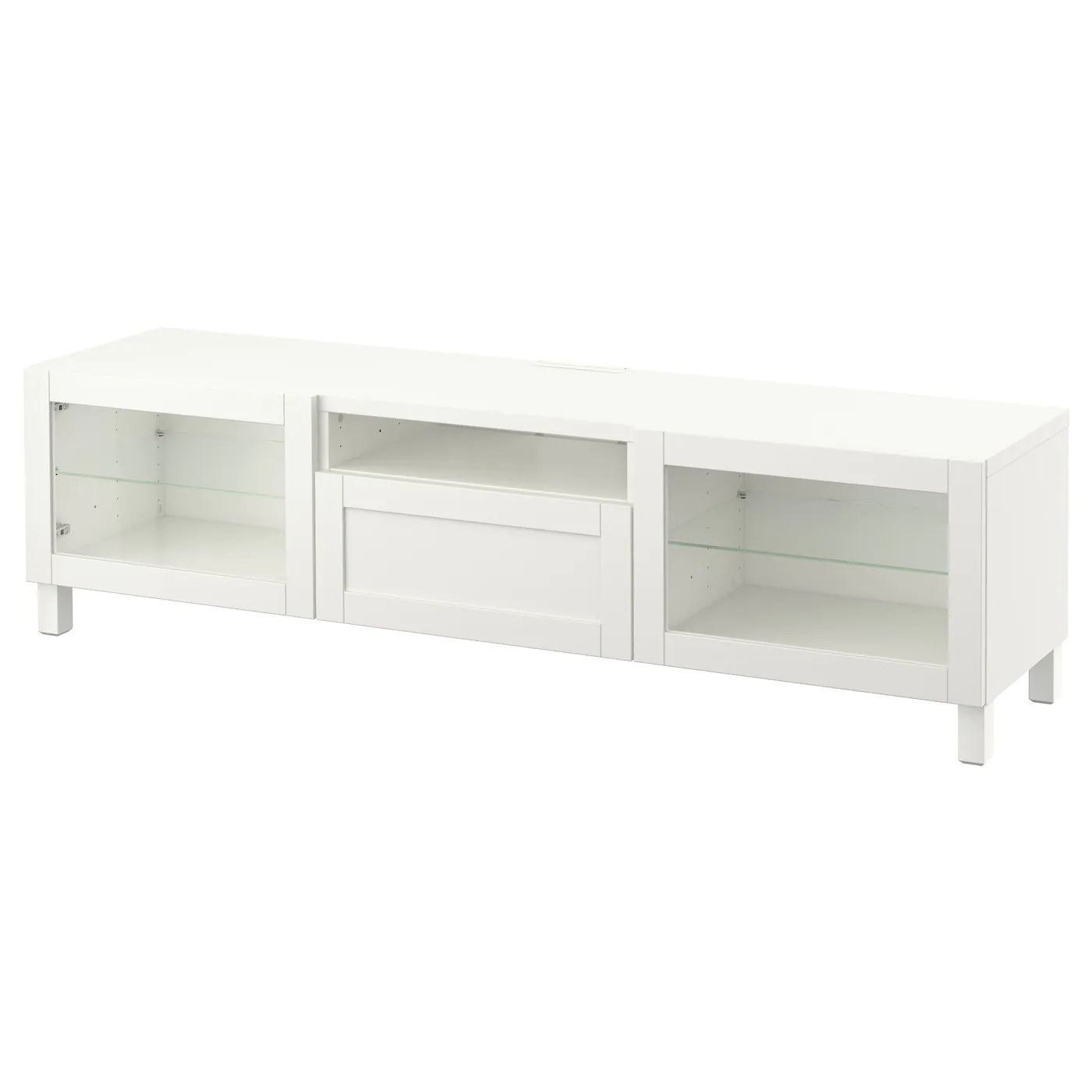 IKEA BESTÅ TV Unit White/Hanviken/Stubbarp White Clear Glass 70 7/8x16 1/2x18 7/8 " Blackbrown/lappviken Blackbrown Clear Glass -Ikea Storage solution systems Sales besta tv unit white hanviken stubbarp white clear glass 0342055 pe531683 s5