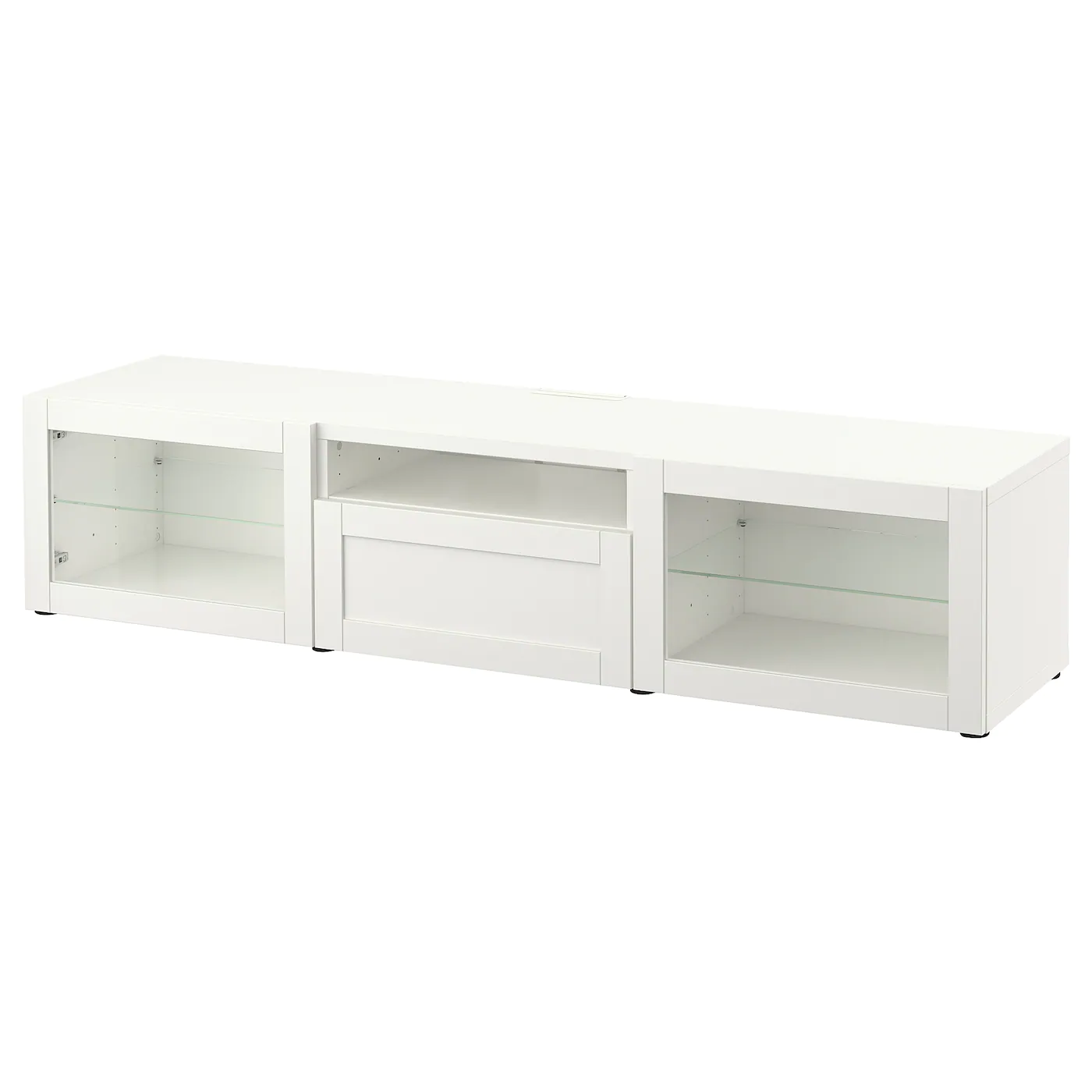 IKEA BESTÅ TV Unit White/Hanviken White Clear Glass 70 7/8x16 1/2x15 3/8 " Blackbrown Sindvik/lappviken/mejarp Light Graybrown