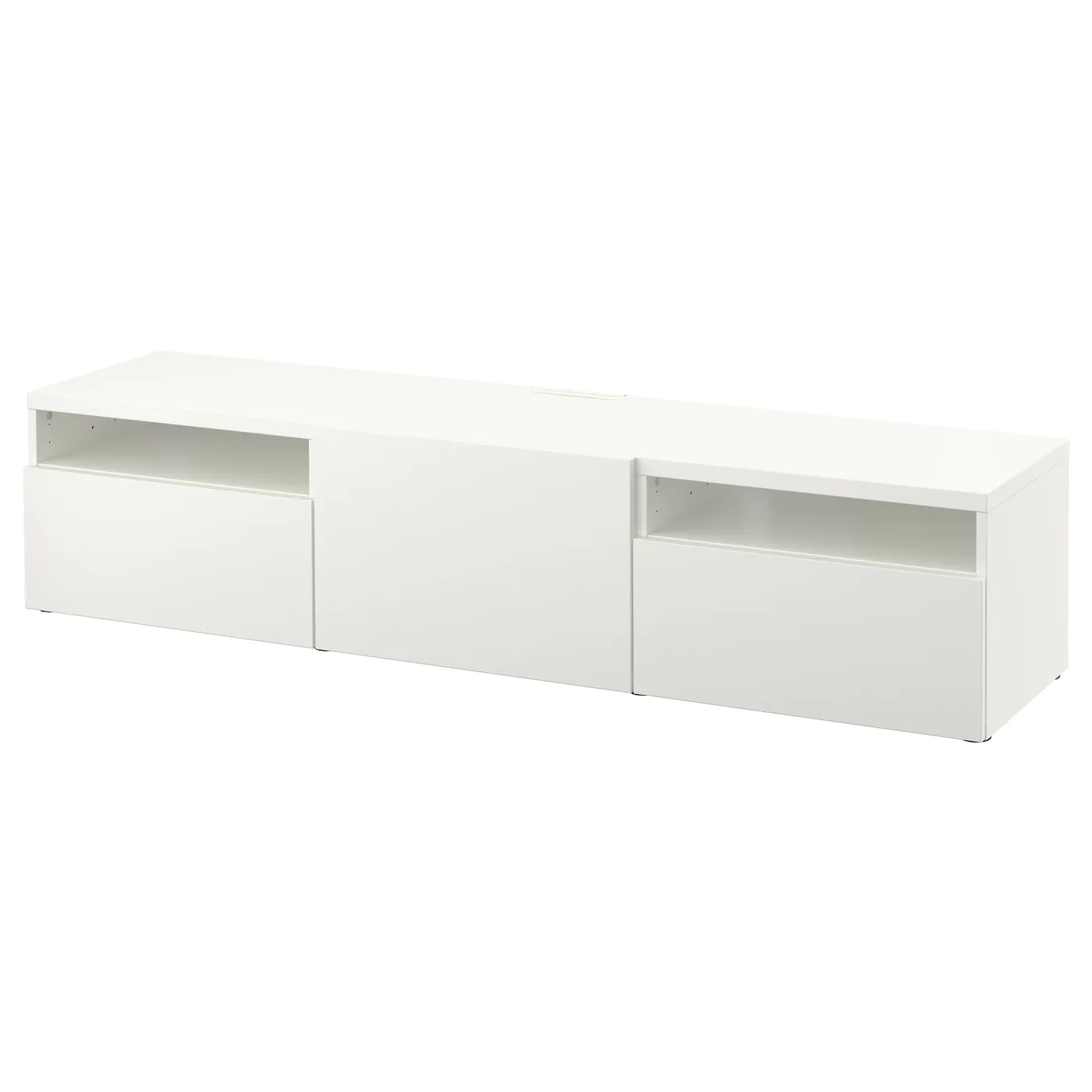 IKEA BESTÅ TV Unit White/Lappviken White 70 7/8x16 1/2x15 3/8 " Blackbrown Björköviken/brown Stained Oak Veneer