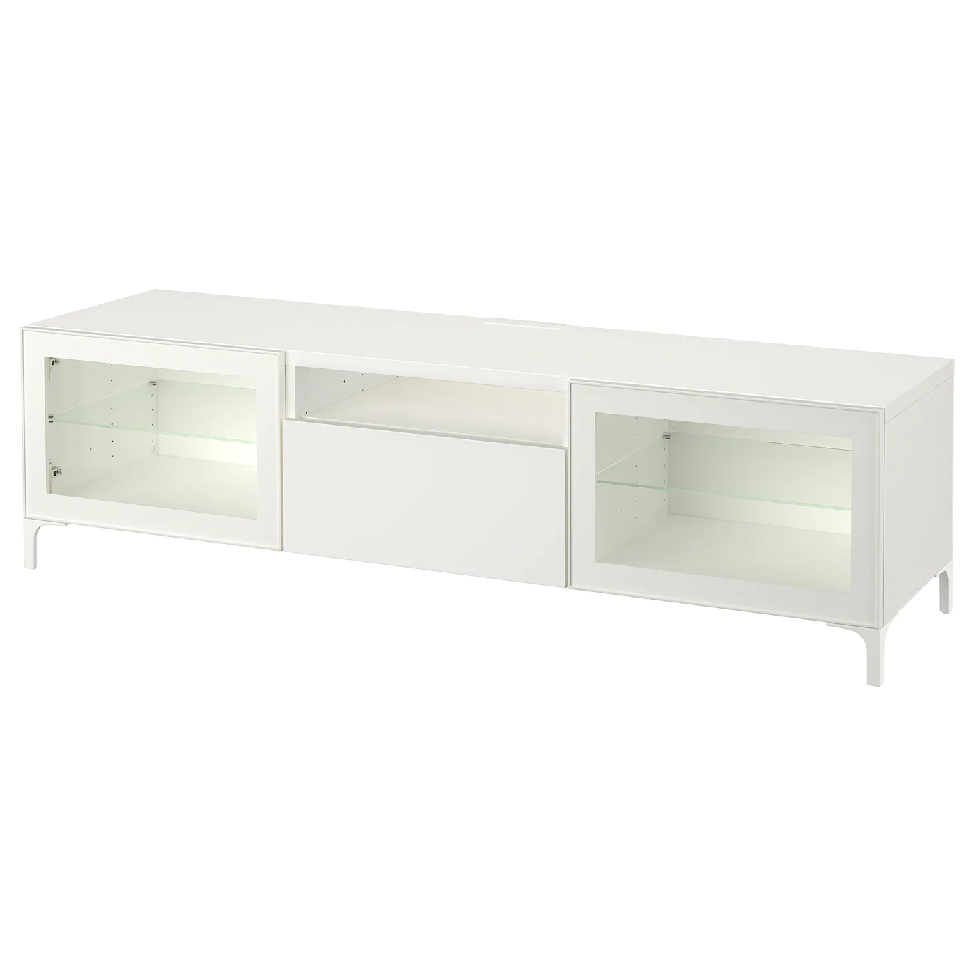 IKEA BESTÅ TV Unit White/Selsviken/Nannarp High Gloss/white Clear Glass 70 7/8x16 1/2x18 7/8 " Blackbrown/selsviken High Gloss/black Smoked Glass
