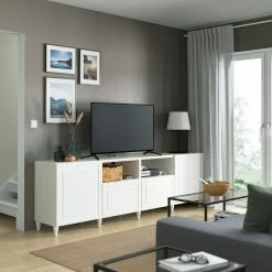 IKEA BESTÅ TV Unit With Doors And Drawers White/Smeviken/Kabbarp White 94 1/2x16 1/2x29 1/8 " Walnut Effect Light Gray/lappviken/stubbarp Walnut Effect Light Gray 20 IKEA BESTÅ TV Unit With Doors And Drawers White/Smeviken/Kabbarp White 94 1/2x16 1/2x29 1/8 " Walnut Effect Light Gray/lappviken/stubbarp Walnut Effect Light Gray -Ikea Storage solution systems Sales besta tv unit with doors and drawers white smeviken kabbarp white 0995046 pe821676 s5