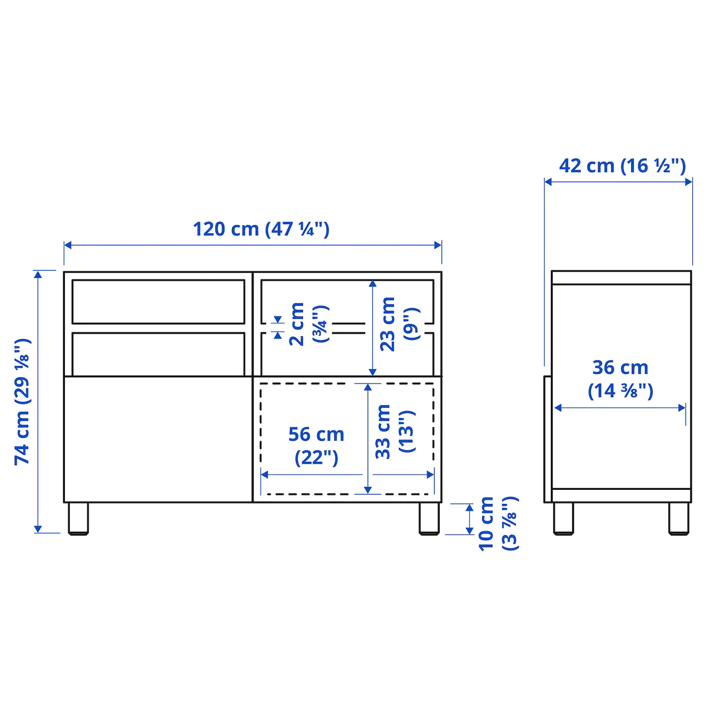 IKEA BESTÅ TV Unit With Doors Blackbrown/Hanviken/Stubbarp Blackbrown 47 1/4x16 1/2x29 1/8 " 11 IKEA BESTÅ TV Unit With Doors Blackbrown/Hanviken/Stubbarp Blackbrown 47 1/4x16 1/2x29 1/8 " - Image 9