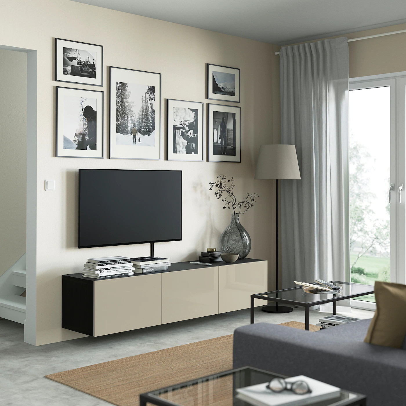 IKEA BESTÅ TV Unit With Doors Blackbrown/Selsviken Highgloss/beige 70 7/8x16 1/2x15 " Blackbrown/hanviken Blackbrown 5 IKEA BESTÅ TV Unit With Doors Blackbrown/Selsviken Highgloss/beige 70 7/8x16 1/2x15 " Blackbrown/hanviken Blackbrown - Image 3