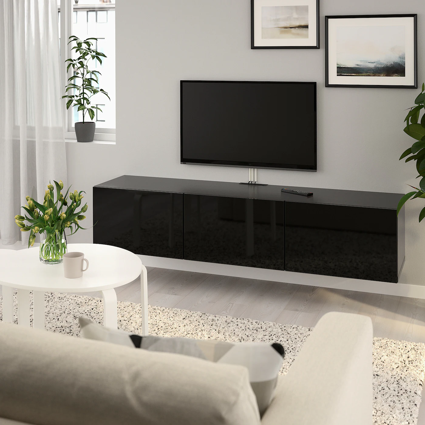IKEA BESTÅ TV Unit With Doors Blackbrown/Selsviken Highgloss/black 70 7/8x16 1/2x15 " Blackbrown/lappviken Blackbrown 7 IKEA BESTÅ TV Unit With Doors Blackbrown/Selsviken Highgloss/black 70 7/8x16 1/2x15 " Blackbrown/lappviken Blackbrown - Image 5