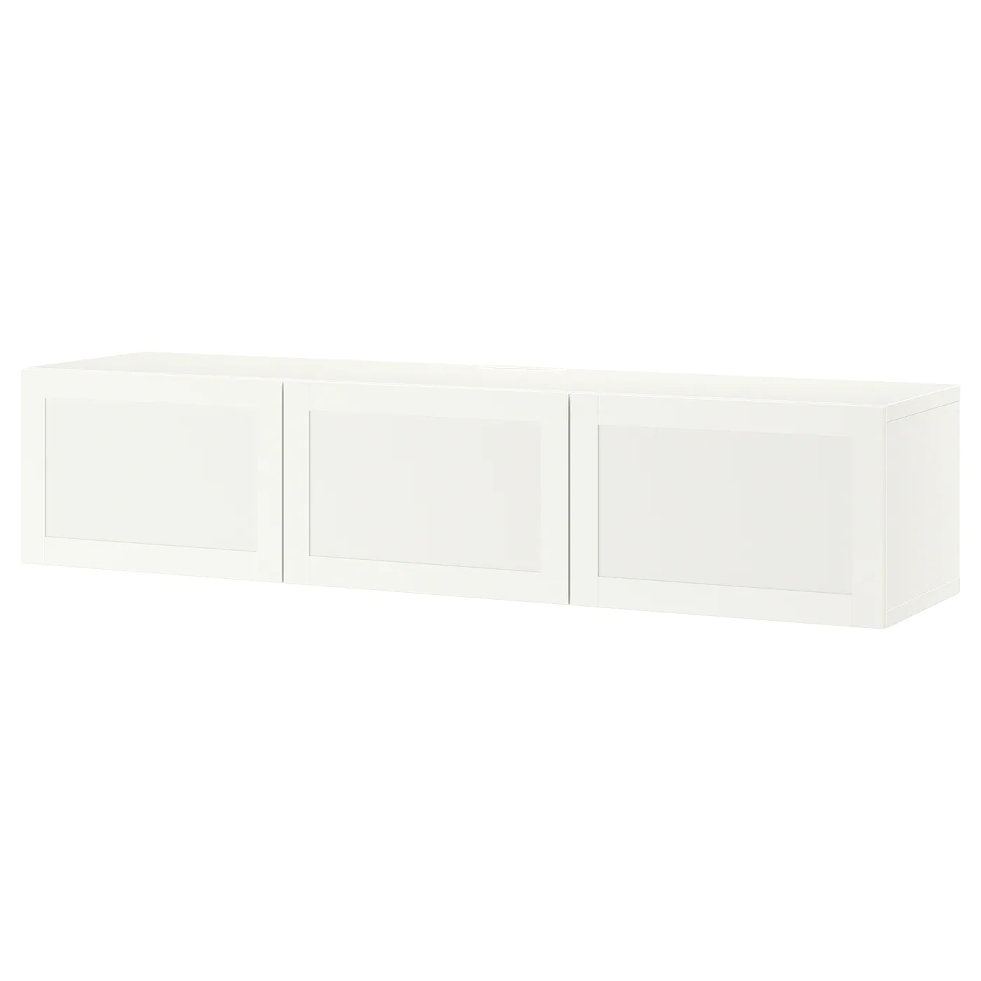 IKEA BESTÅ TV Unit With Doors White/Hanviken White 70 7/8x16 1/2x15 " Blackbrown/hedeviken Oak Veneer
