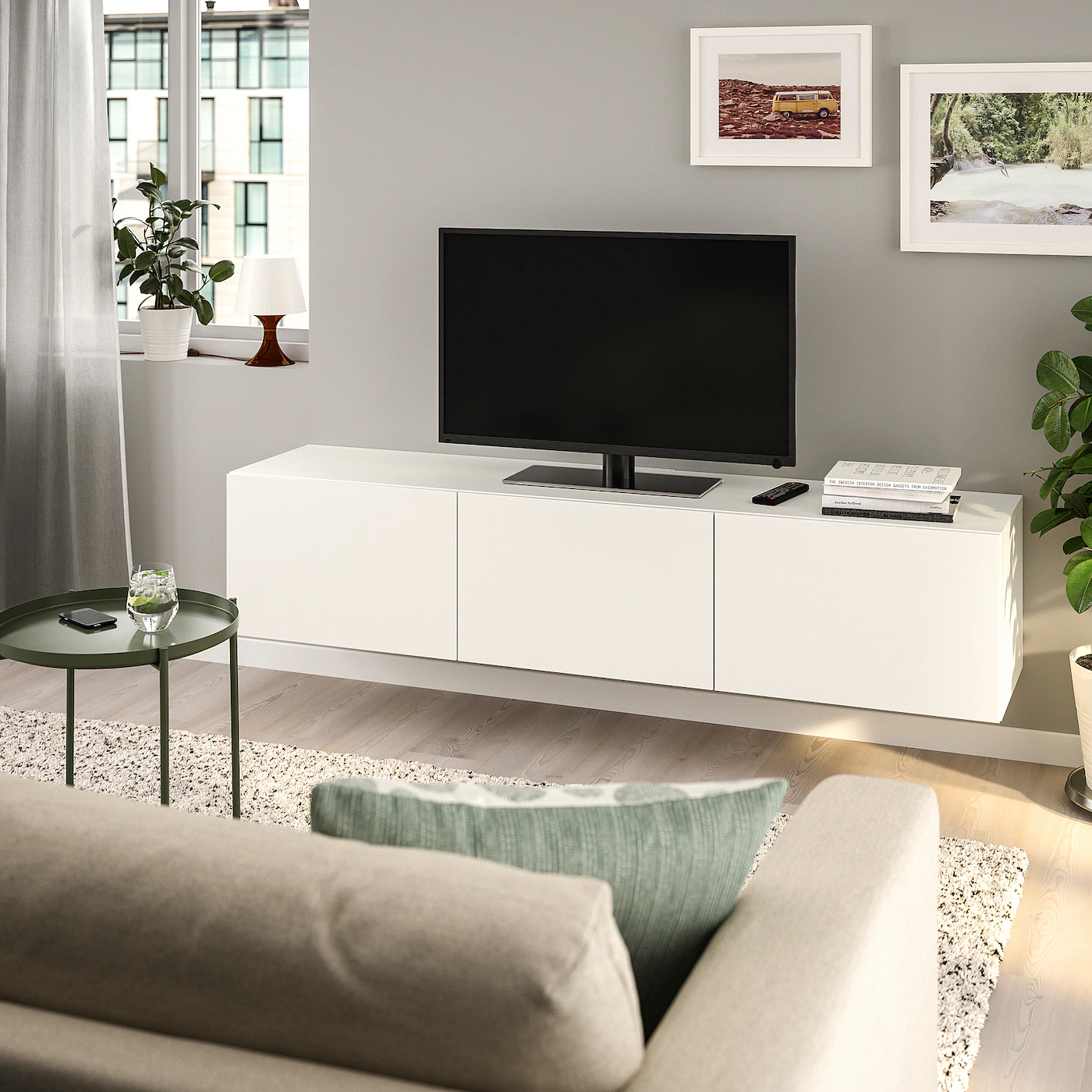 IKEA BESTÅ TV Unit With Doors White/Lappviken White 70 7/8x16 1/2x15 " Blackbrown/glassvik Smoked Glass 7 IKEA BESTÅ TV Unit With Doors White/Lappviken White 70 7/8x16 1/2x15 " Blackbrown/glassvik Smoked Glass - Image 5