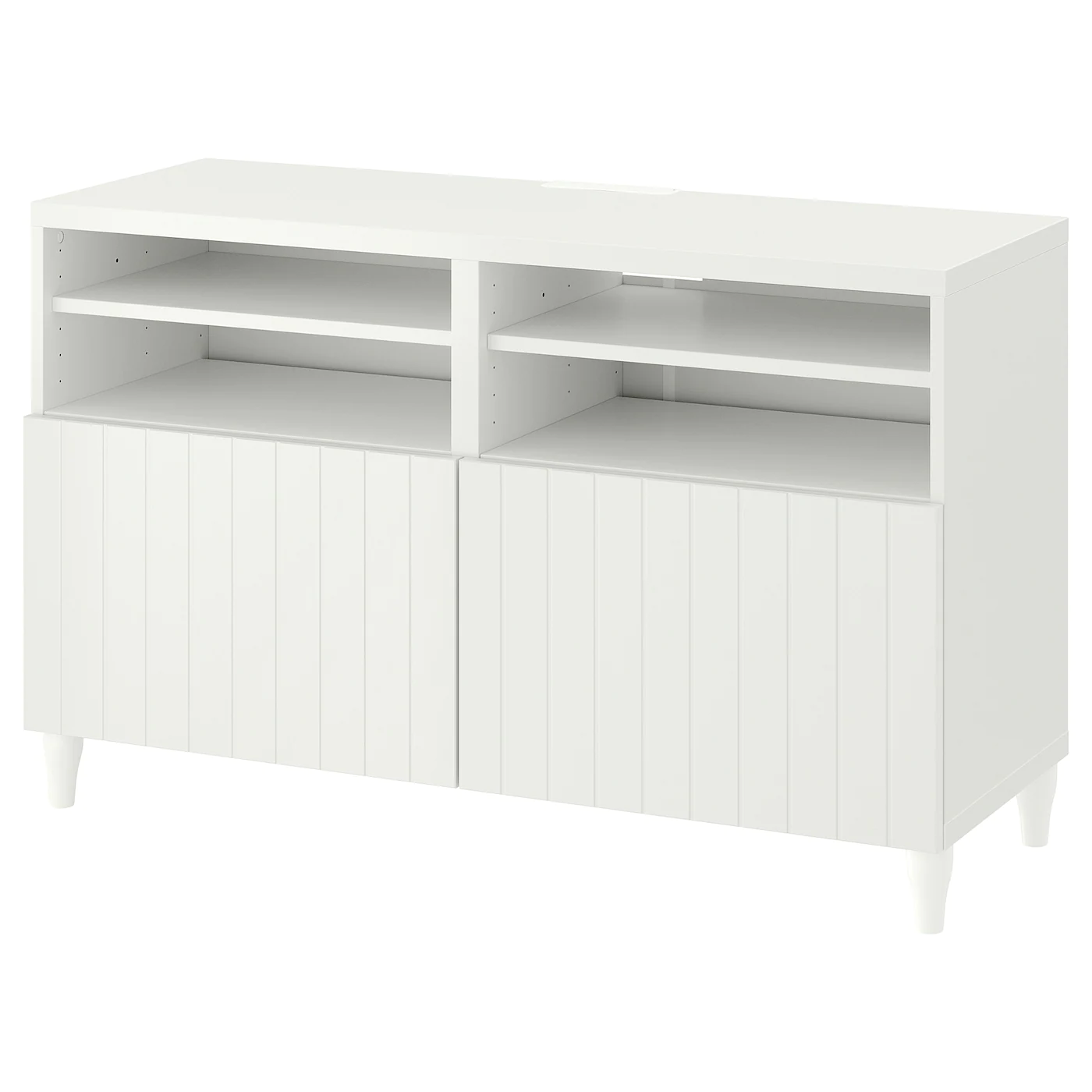 IKEA BESTÅ TV Unit With Doors White/Sutterviken/Kabbarp White 47 1/4x16 1/2x29 1/8 " Blackbrown/lappviken/stubbarp Blackbrown