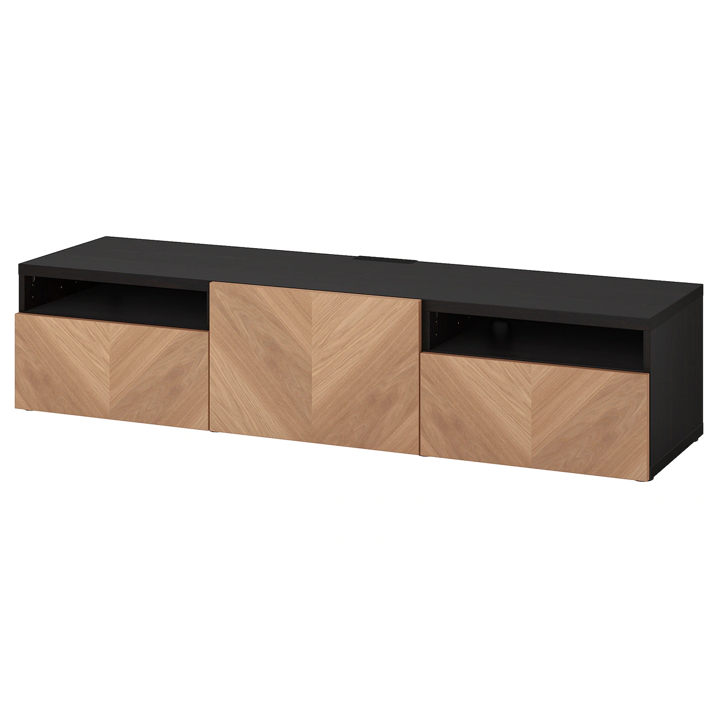 IKEA BESTÅ TV Unit Blackbrown/Selsviken Highgloss/brown 70 7/8x16 1/2x15 3/8 " Blackbrown Hedeviken/dark Brown Stained Oak Veneer 15 IKEA BESTÅ TV Unit Blackbrown/Selsviken Highgloss/brown 70 7/8x16 1/2x15 3/8 " Blackbrown Hedeviken/dark Brown Stained Oak Veneer - Image 13