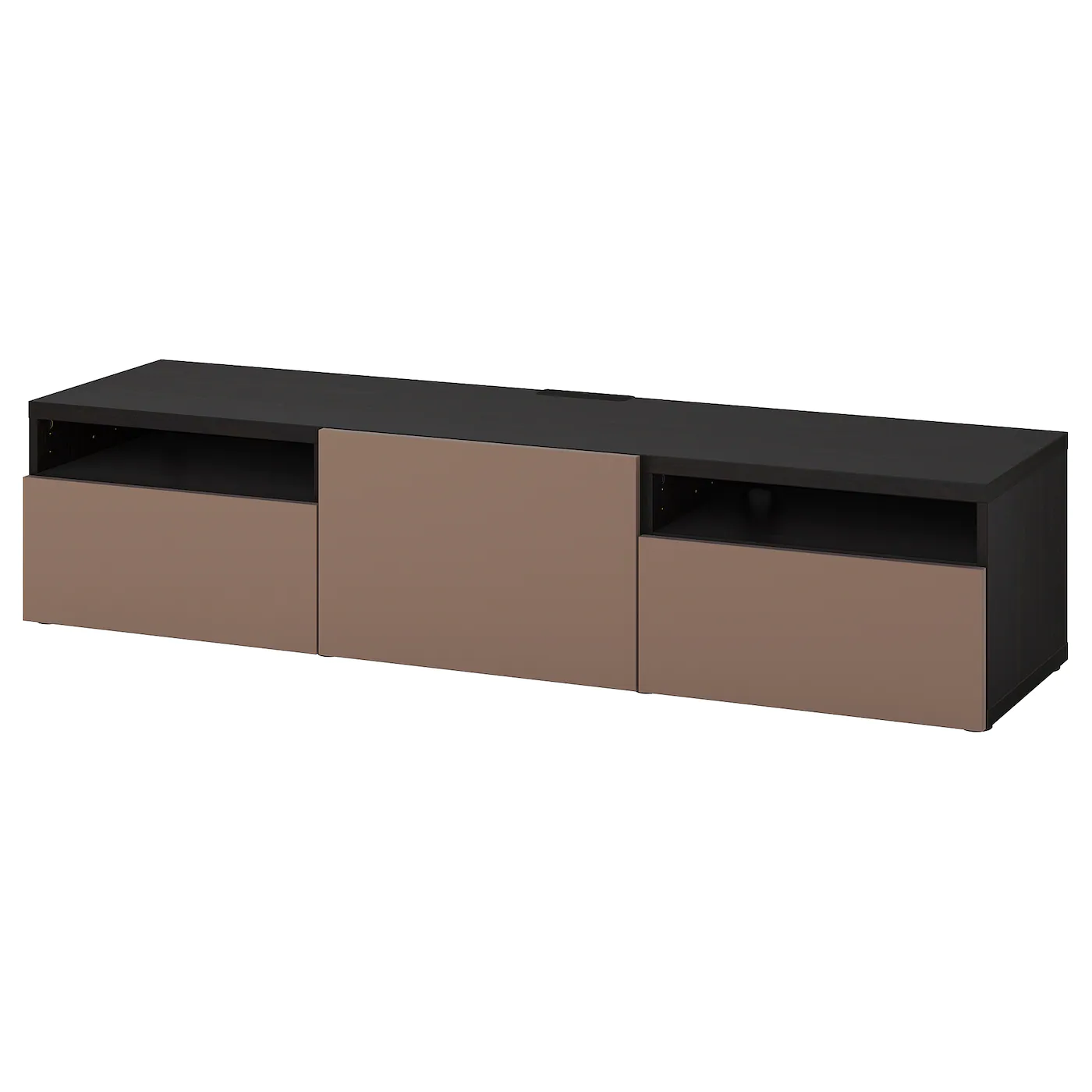 IKEA BESTÅ TV Unit With Drawers And Door White/Lappviken Light Graybrown 70 7/8x16 1/2x15 3/8 " Blackbrown/hedeviken Oak Veneer 17 IKEA BESTÅ TV Unit With Drawers And Door White/Lappviken Light Graybrown 70 7/8x16 1/2x15 3/8 " Blackbrown/hedeviken Oak Veneer - Image 15