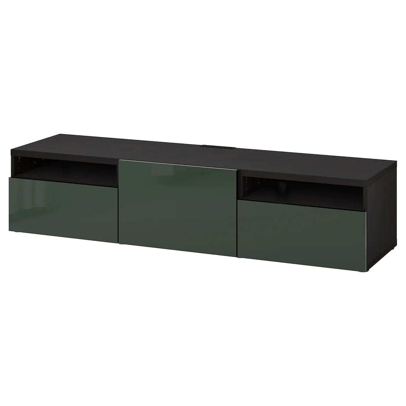 IKEA BESTÅ TV Unit With Drawers And Door Blackbrown/Selsviken/Stubbarp Dark Olivegreen 70 7/8x16 1/2x15 3/8 " Blackbrown/kallviken Dark Gray 2 IKEA BESTÅ TV Unit With Drawers And Door Blackbrown/Selsviken/Stubbarp Dark Olivegreen 70 7/8x16 1/2x15 3/8 " Blackbrown/kallviken Dark Gray -Ikea Storage solution systems Sales besta tv unit with drawers and door black brown selsviken stubbarp dark olive green 0988830 pe818238 s5
