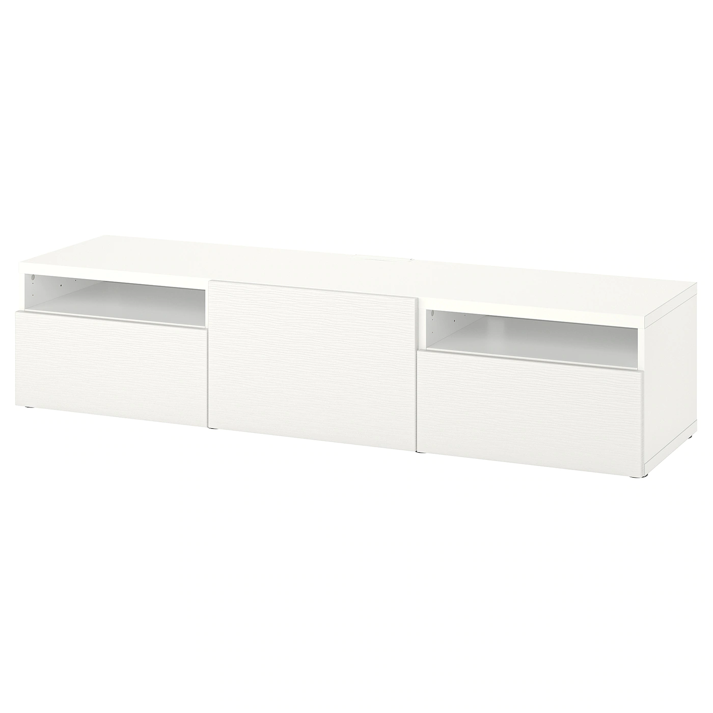 IKEA BESTÅ TV Unit With Drawers And Door White/Laxviken White 70 7/8x16 1/2x15 3/8 " Blackbrown/lappviken Light Graybrown