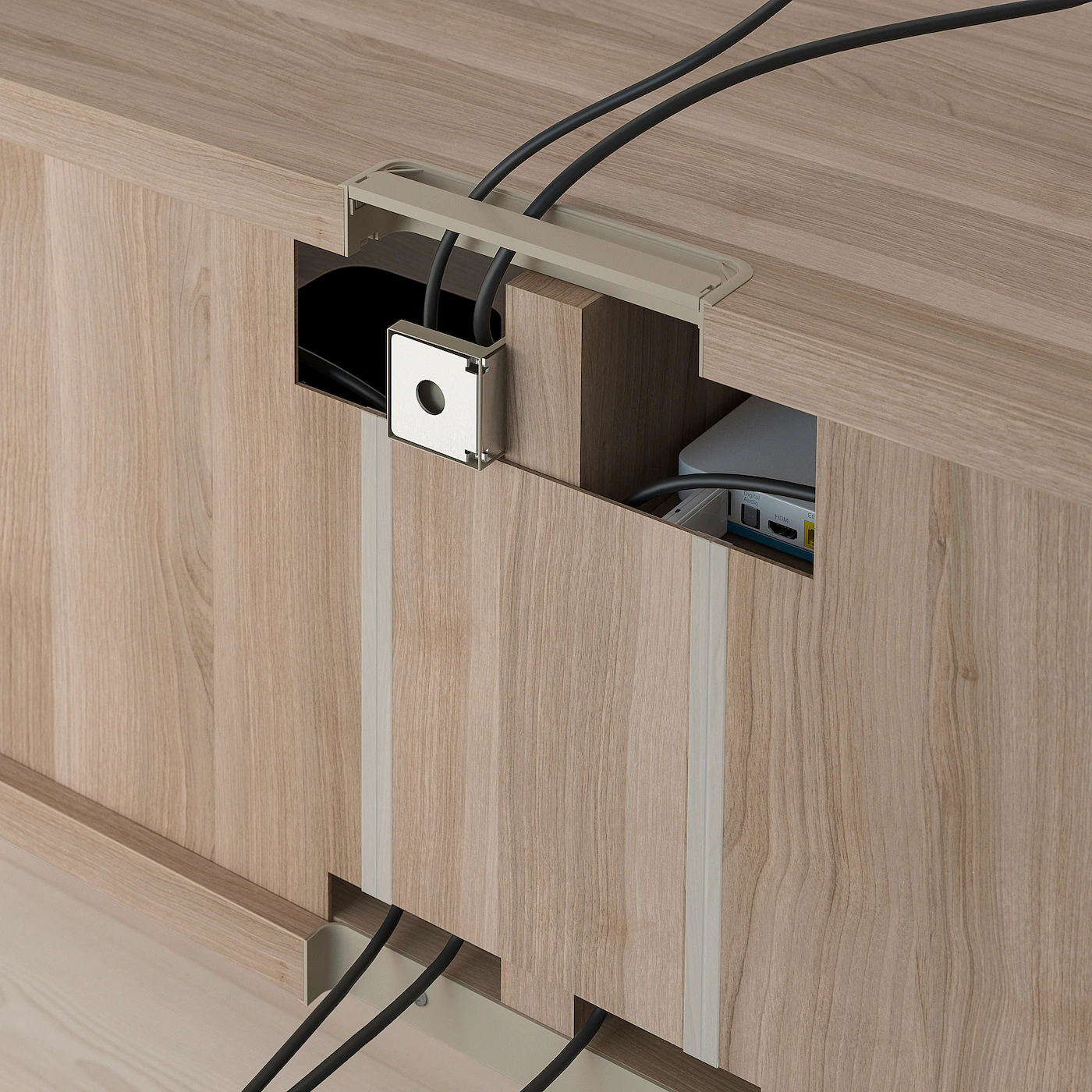 IKEA BESTÅ TV Unit With Drawers Walnut Effect Light Gray/Lappviken/Stubbarp Walnut Effect Light Gray 47 1/4x16 1/2x18 7/8 " Blackbrown Hedeviken/stubbarp/oak Veneer 10 IKEA BESTÅ TV Unit With Drawers Walnut Effect Light Gray/Lappviken/Stubbarp Walnut Effect Light Gray 47 1/4x16 1/2x18 7/8 " Blackbrown Hedeviken/stubbarp/oak Veneer - Image 8