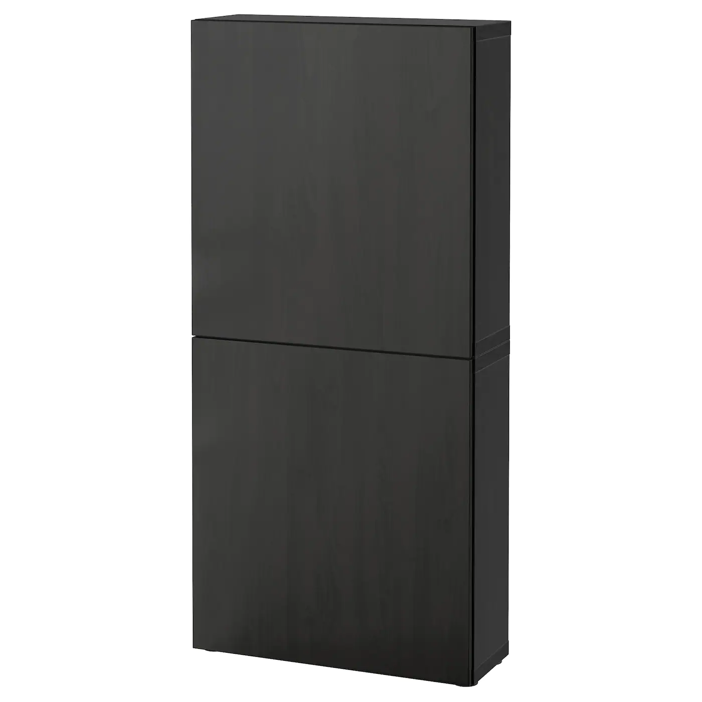 IKEA BESTÅ Wall Cabinet With 2 Doors Blackbrown/Laxviken Black 23 5/8x8 5/8x50 3/8 " Blackbrown/hedeviken Oak Veneer 14 IKEA BESTÅ Wall Cabinet With 2 Doors Blackbrown/Laxviken Black 23 5/8x8 5/8x50 3/8 " Blackbrown/hedeviken Oak Veneer - Image 12