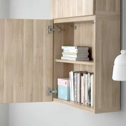 IKEA BESTÅ Wall Cabinet With 2 Doors Walnut Effect Light Gray/Lappviken Walnut Effect Light Gray 23 5/8x8 5/8x50 3/8 " Blackbrown Hedeviken/dark Brown Stained Oak Veneer -Ikea Storage solution systems Sales besta wall cabinet with 2 doors walnut effect light gray lappviken walnut effect light gray 0847471 pe561356 s5