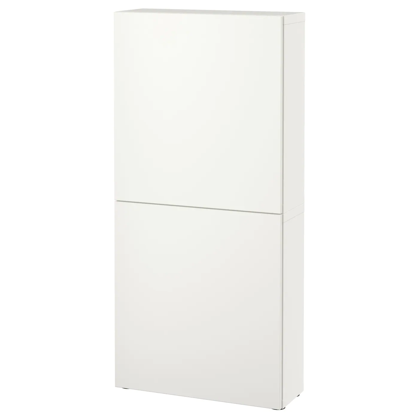 IKEA BESTÅ Wall Cabinet With 2 Doors White/Lappviken White 23 5/8x8 5/8x50 3/8 " Blackbrown/lappviken Blackbrown