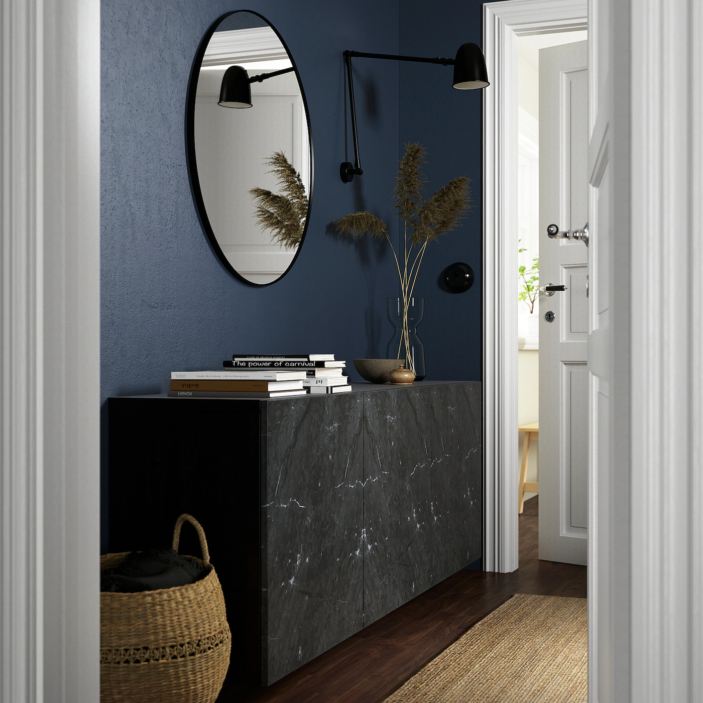 IKEA BESTÅ Wallmounted Cabinet Combination Blackbrown Bergsviken/black Marble Effect 70 7/8x16 1/2x25 1/4 " 5 IKEA BESTÅ Wallmounted Cabinet Combination Blackbrown Bergsviken/black Marble Effect 70 7/8x16 1/2x25 1/4 " - Image 3