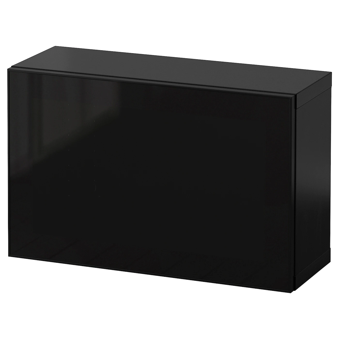IKEA BESTÅ Wallmounted Cabinet Combination Blackbrown Glassvik/black Smoked Glass 23 5/8x8 5/8x15 "