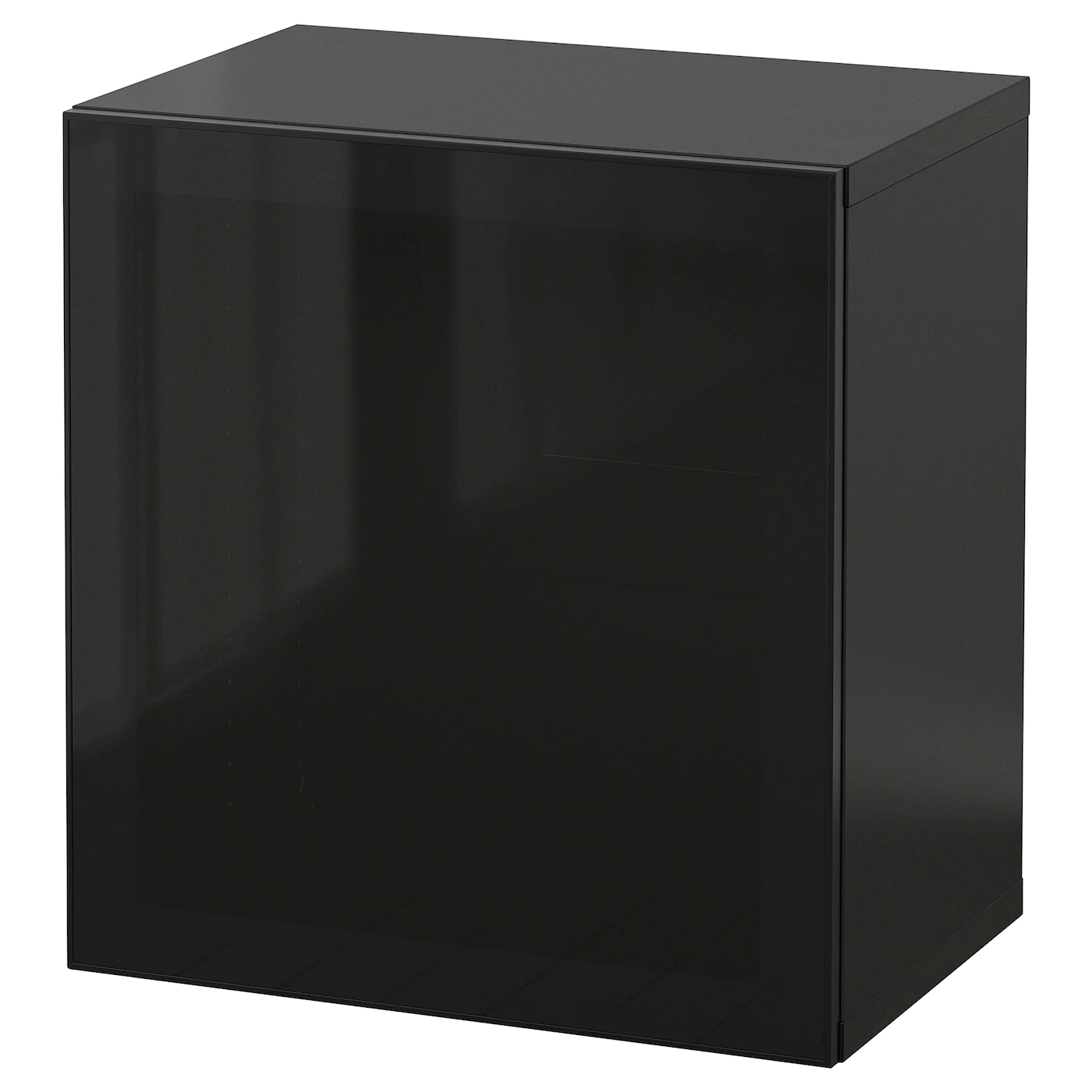 IKEA BESTÅ Wallmounted Cabinet Combination Blackbrown/Glassvik Smoked Glass 23 5/8x16 1/2x25 1/4 "