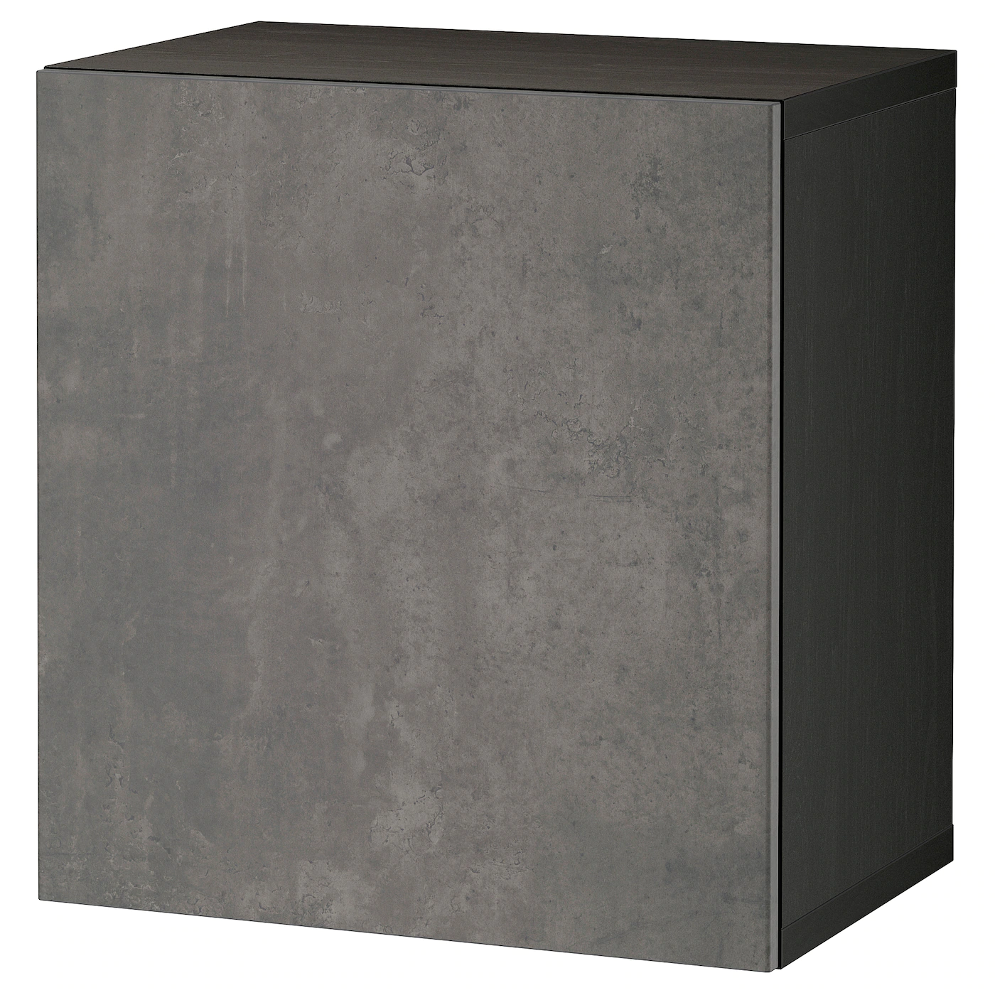 IKEA BESTÅ Wallmounted Cabinet Combination Blackbrown Kallviken/dark Gray Concrete Effect 23 5/8x16 1/2x25 1/4 "