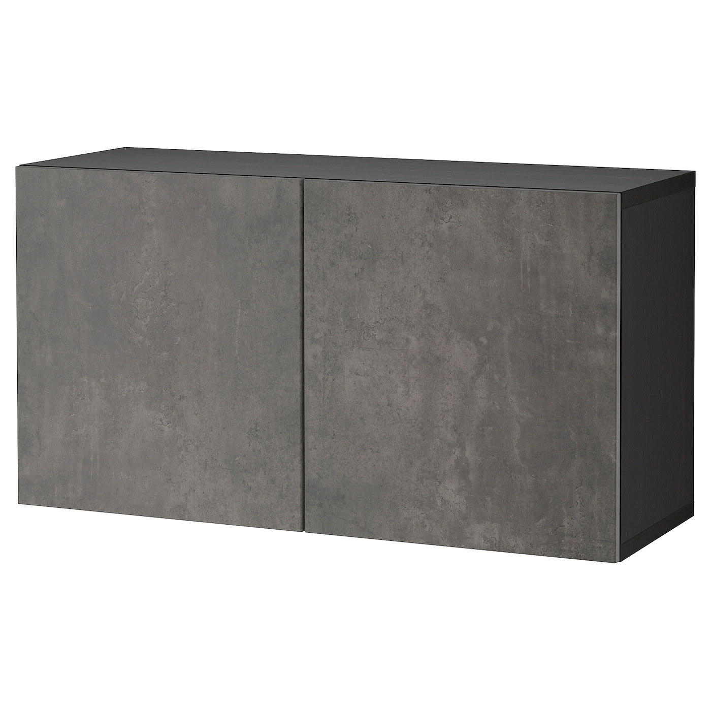 IKEA BESTÅ Wallmounted Cabinet Combination Blackbrown Kallviken/dark Gray Concrete Effect 47 1/4x16 1/2x25 1/4 "
