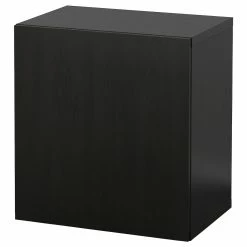 IKEA BESTÅ Wallmounted Cabinet Combination Highgloss/black/Selsviken 23 5/8x16 1/2x25 1/4 " -Ikea Storage solution systems Sales besta wall mounted cabinet combination black brown lappviken 1053849 pe847277 s5 10