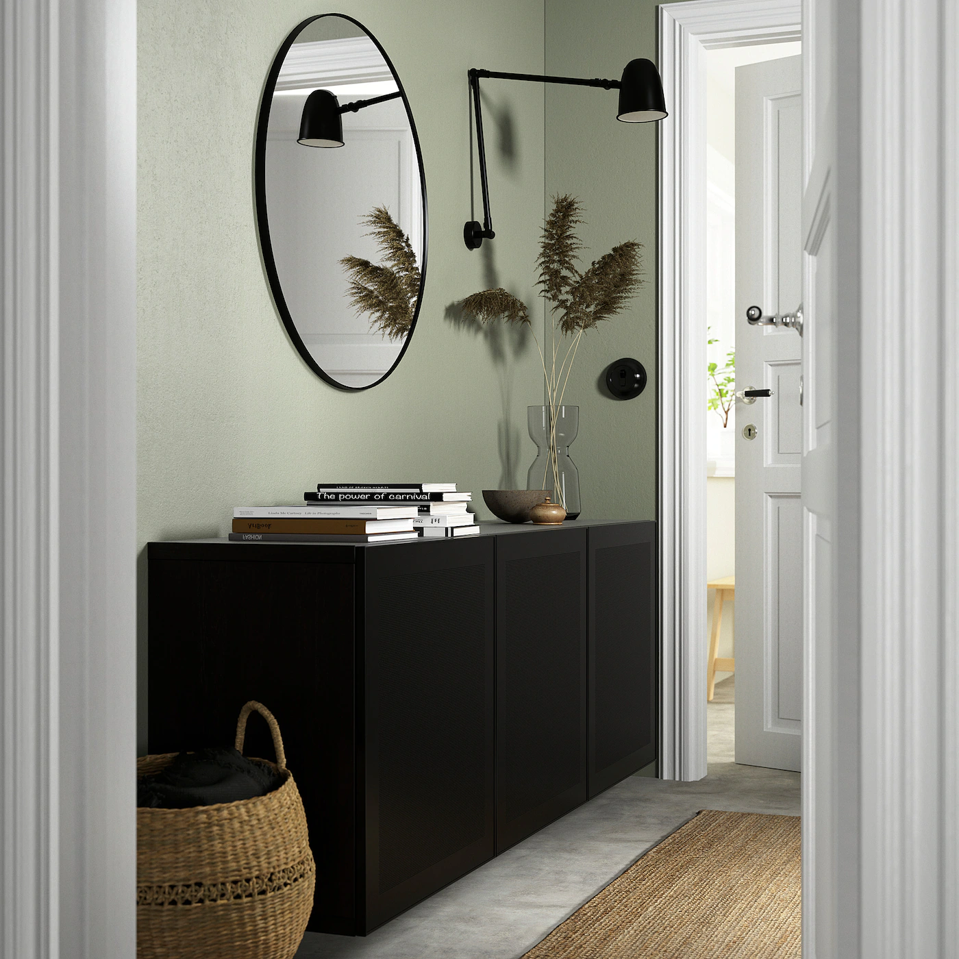 IKEA BESTÅ Wallmounted Cabinet Combination Blackbrown/Mörtviken Black 70 7/8x16 1/2x25 1/4 " Blackbrown Bergsviken/black Marble Effect 5 IKEA BESTÅ Wallmounted Cabinet Combination Blackbrown/Mörtviken Black 70 7/8x16 1/2x25 1/4 " Blackbrown Bergsviken/black Marble Effect - Image 3