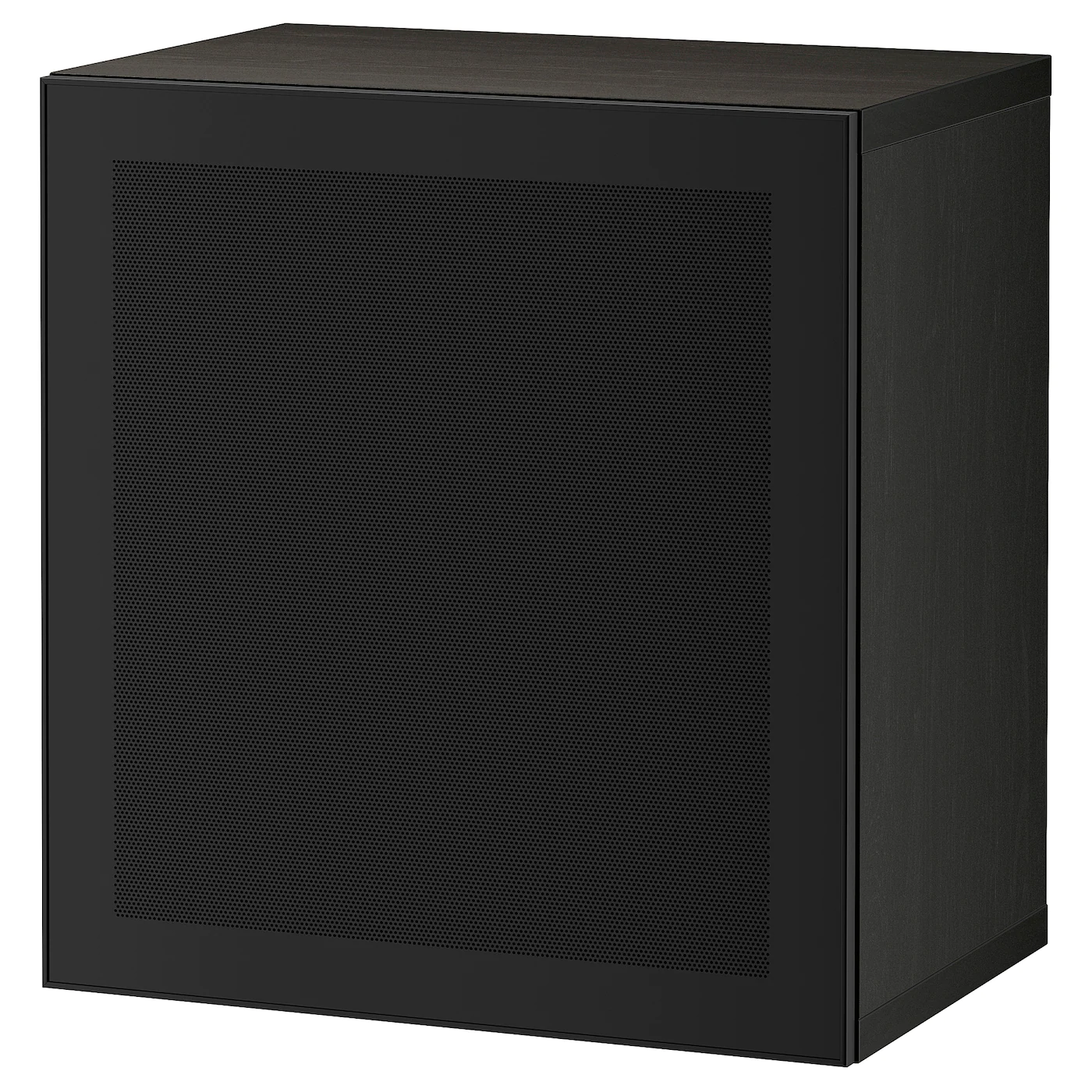 IKEA BESTÅ Wallmounted Cabinet Combination Blackbrown/Mörtviken Black 23 5/8x16 1/2x25 1/4 " Blackbrown Kallviken/dark Gray Concrete Effect