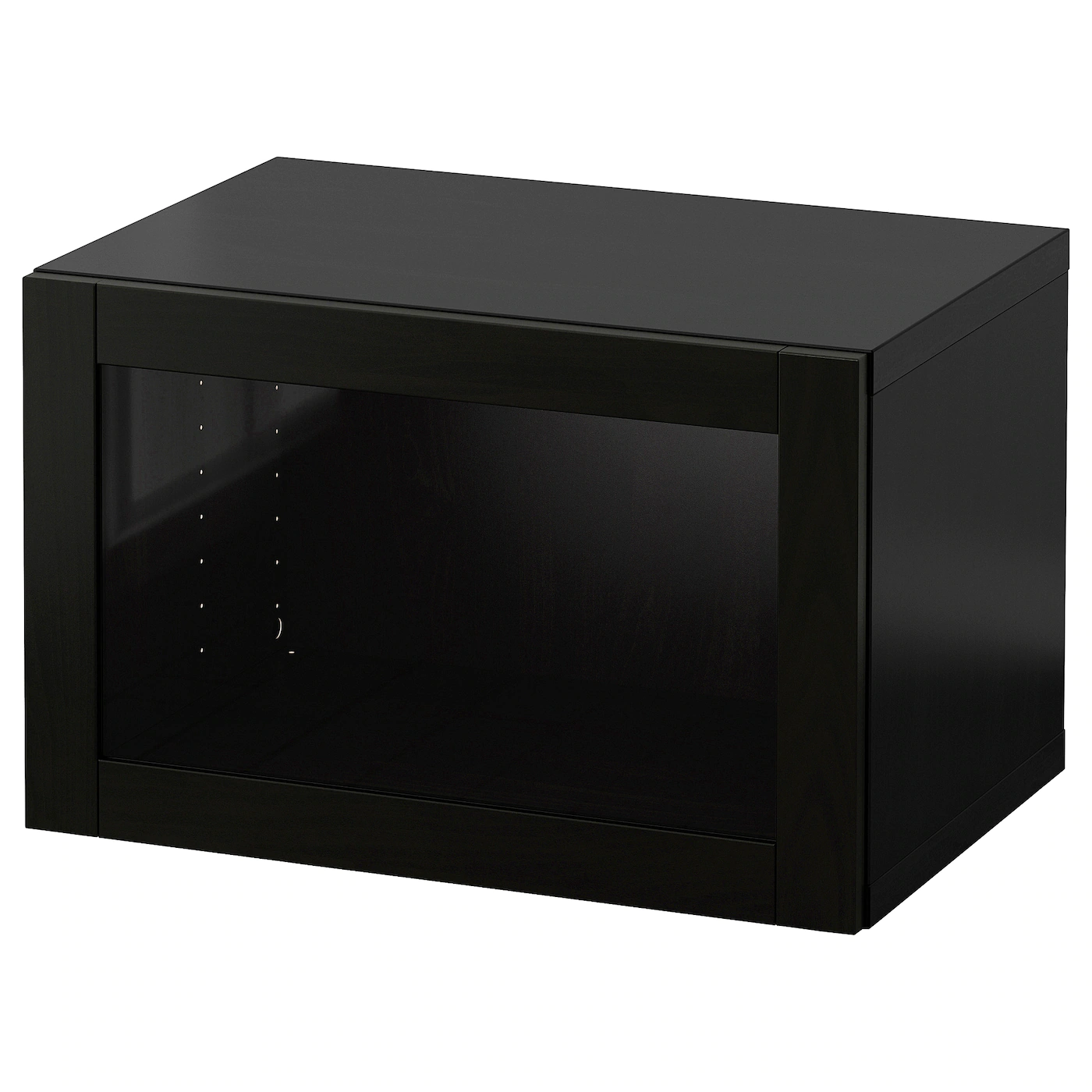 IKEA BESTÅ Wallmounted Cabinet Combination Blackbrown/Sindvik Blackbrown Clear Glass 23 5/8x16 1/2x15 "