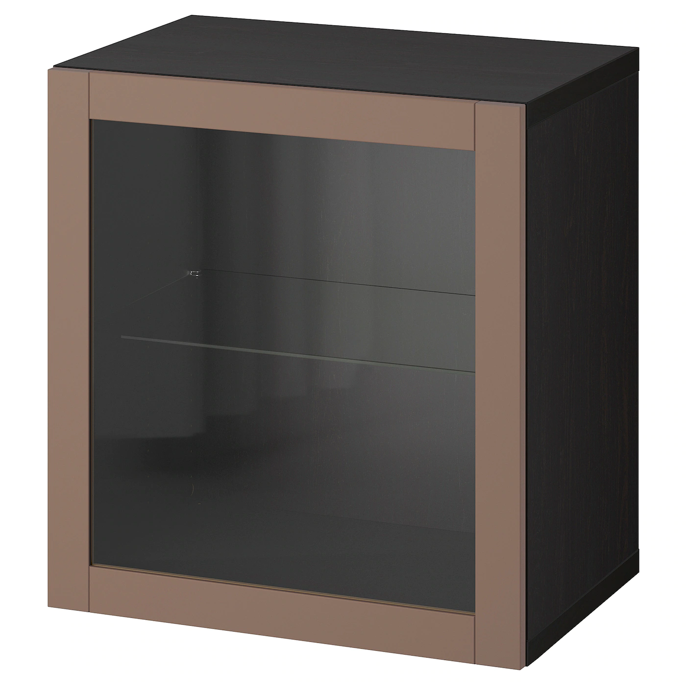 IKEA BESTÅ Wallmounted Cabinet Combination Blackbrown/Sindvik Light Graybrown 23 5/8x16 1/2x25 1/4 "